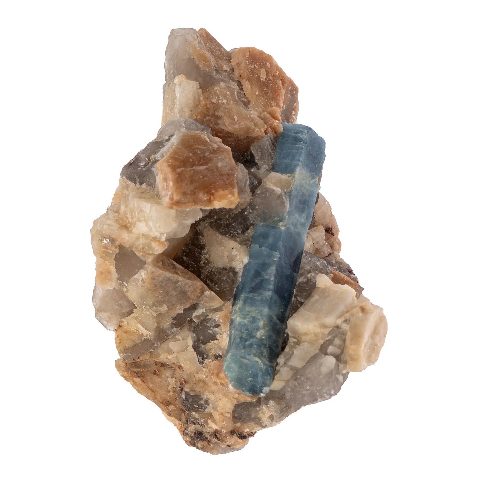 Aigue marine bleue cristal sur matrice - Brésil
