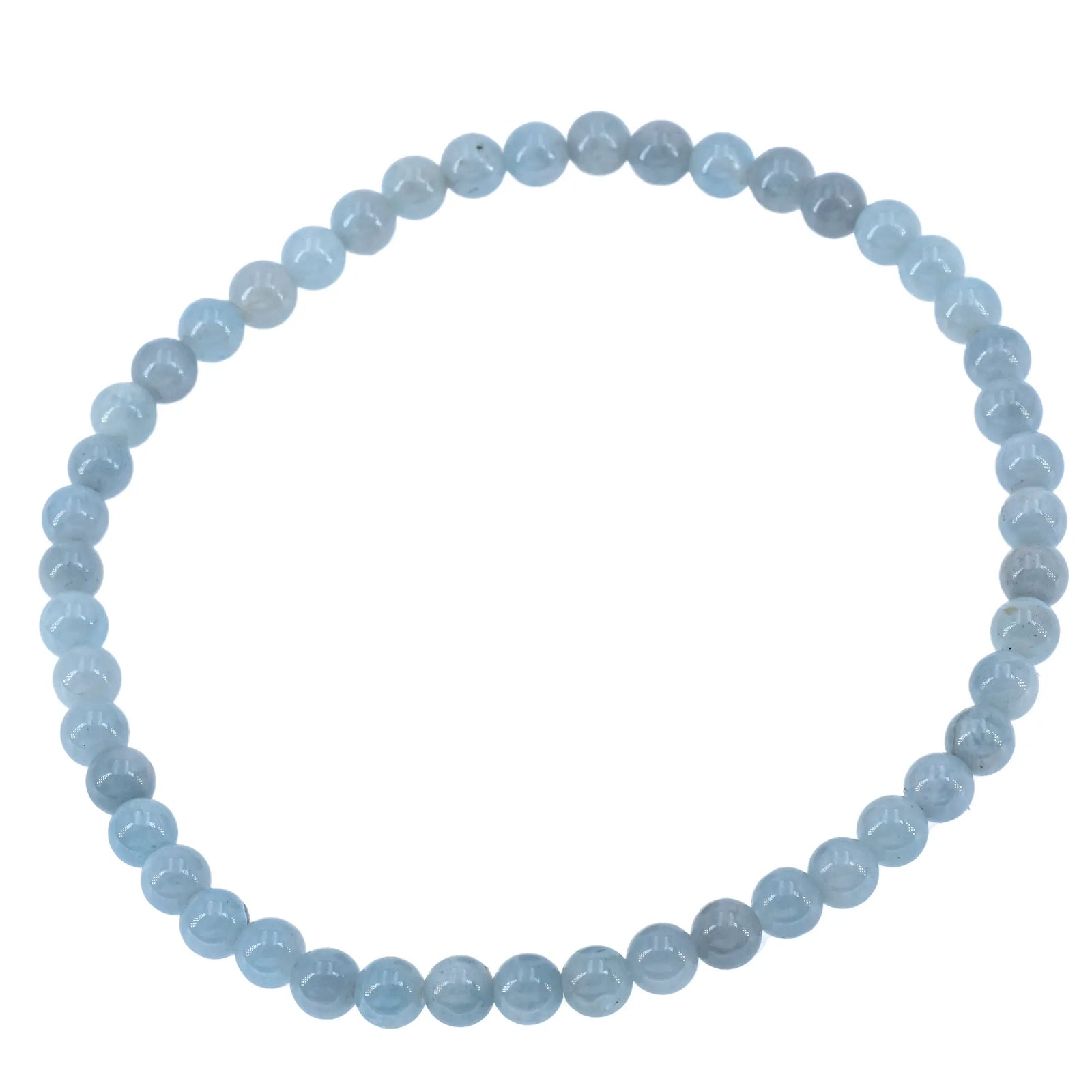 Bracelet Aigue-marine perle ronde 4mm - bracelet-aigue-marine-perle-ronde-4mm-aigbra4 - CRISTAL SOURCES