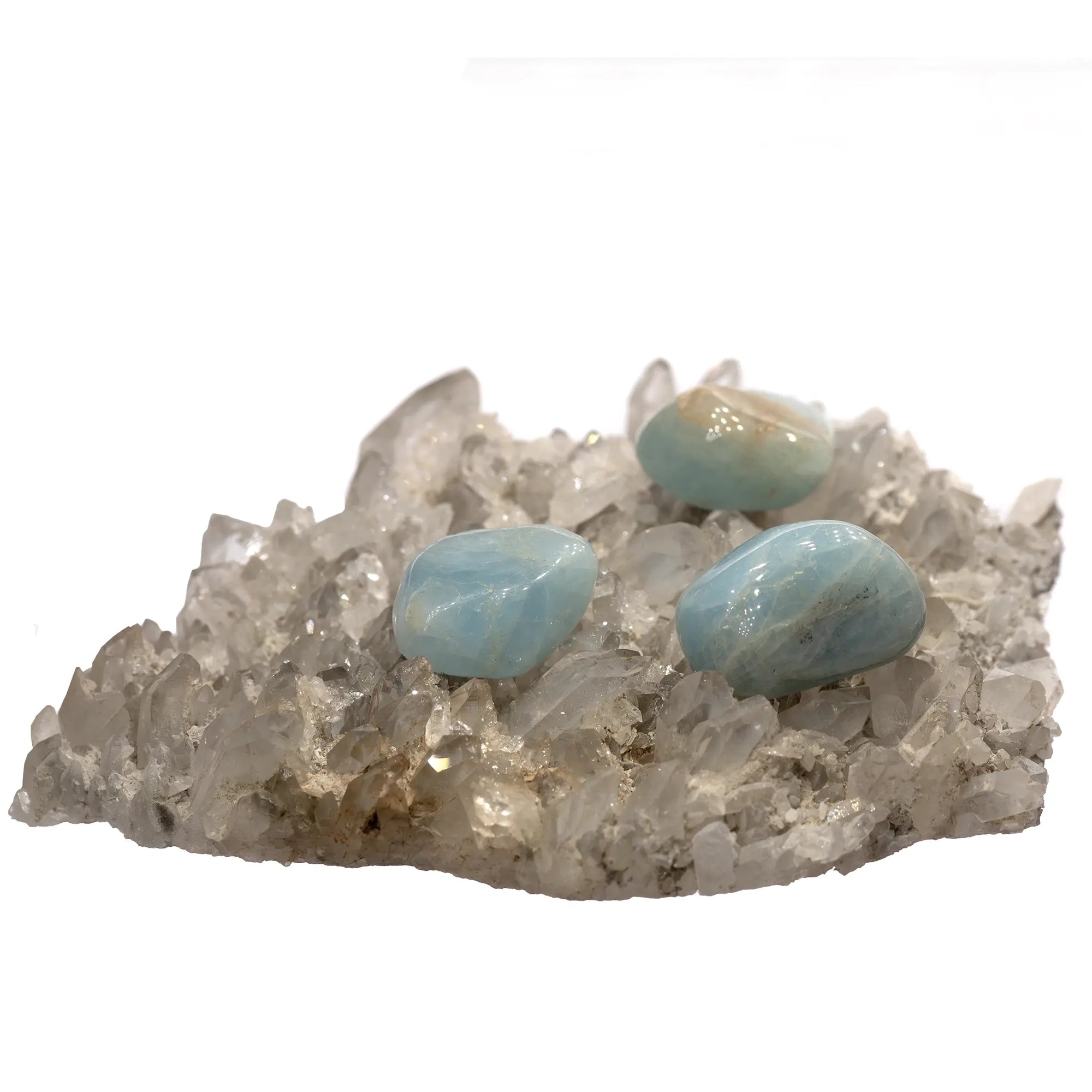 Pierre roulée - Aigue-marine - Brésil - 2 à 3 cm - aigue-marine-roulee-aigpr0 - CRISTAL SOURCES