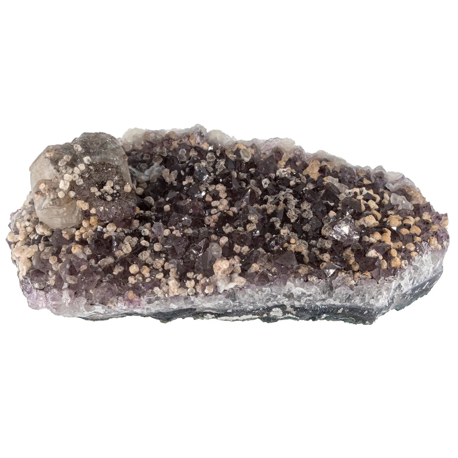Druse Améthyste avec calcite - grande taille - druse-amethyste-calcite-bresil-amaa9 - CRISTAL SOURCES