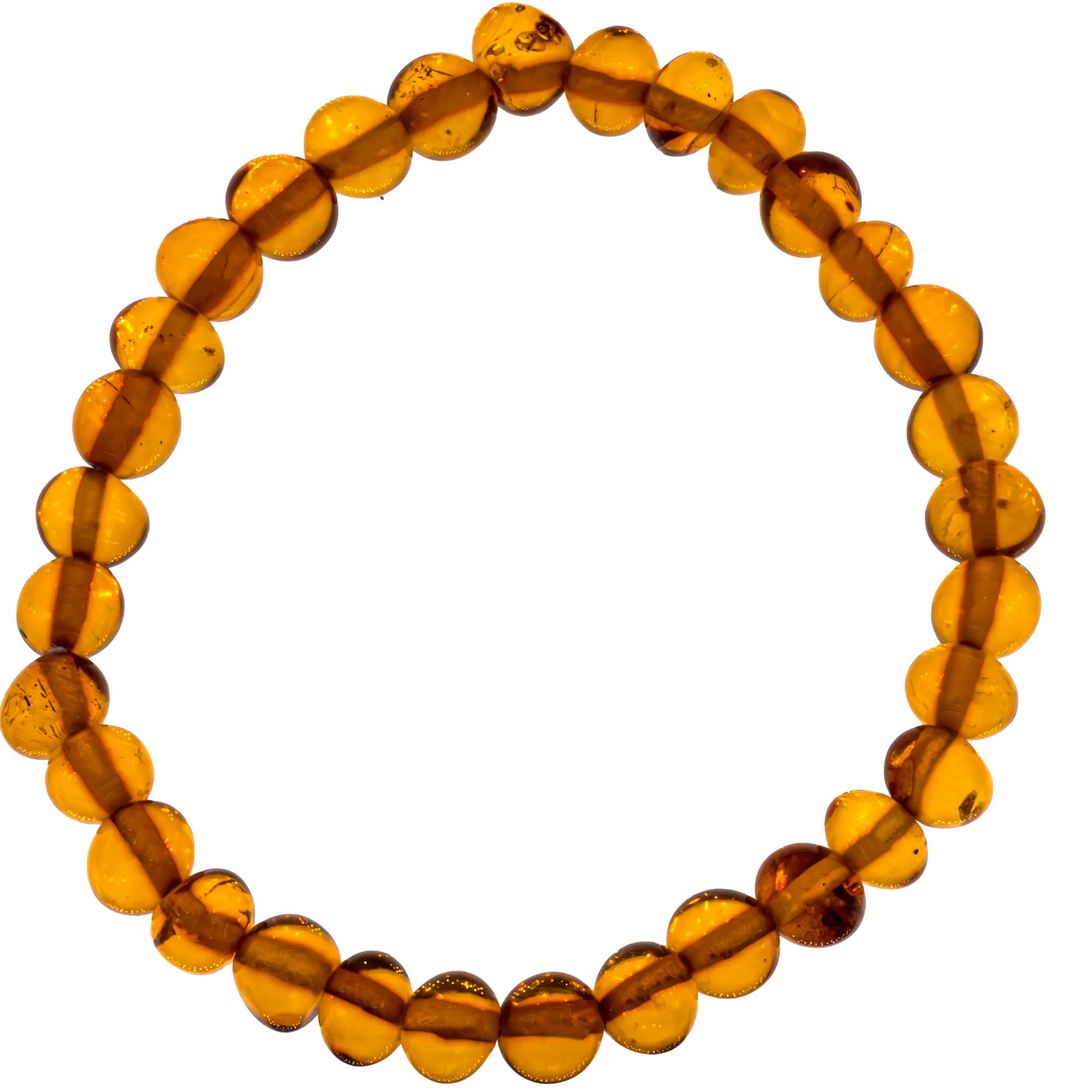Bracelet Ambre naturel perle ronde 6mm - bracelet-ambre-naturel-perle-ronde-6mm-ambbra3 - CRISTAL SOURCES