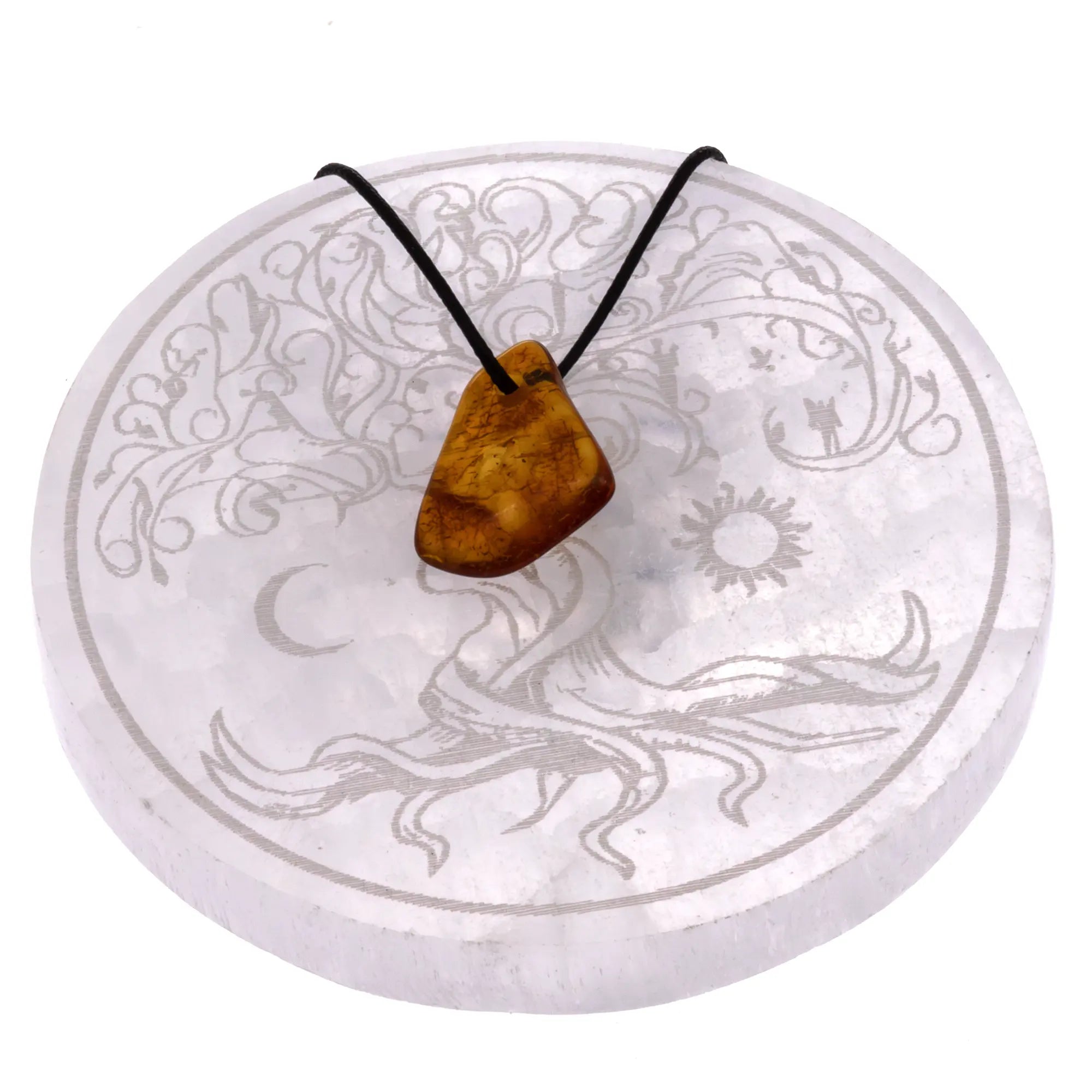 Pendentif Ambre - pierre percée - Pierre percée - CRISTAL SOURCES
