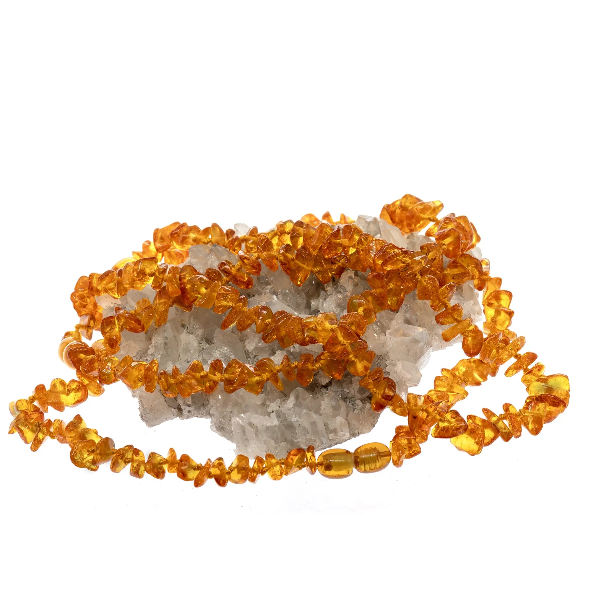 Collier bébé Ambre brun poli - CRISTAL SOURCES