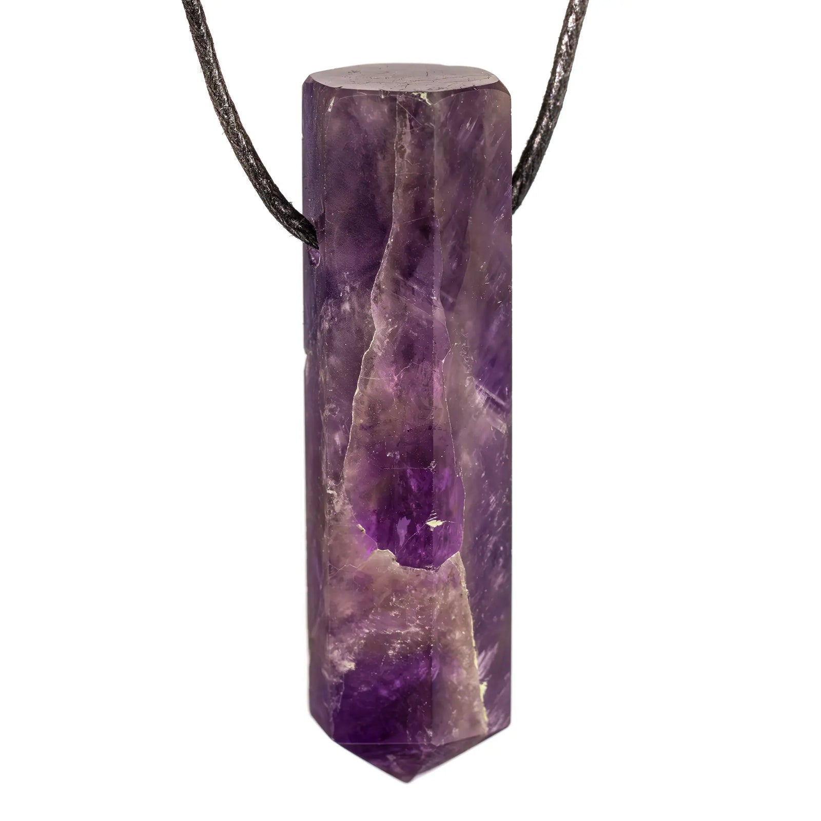 Pendentif Améthyste chevron - cristal poli - pierre percée - pendentif-amethyste-chevron-cristal-poli-perce-ampc3 - CRISTAL SOURCES