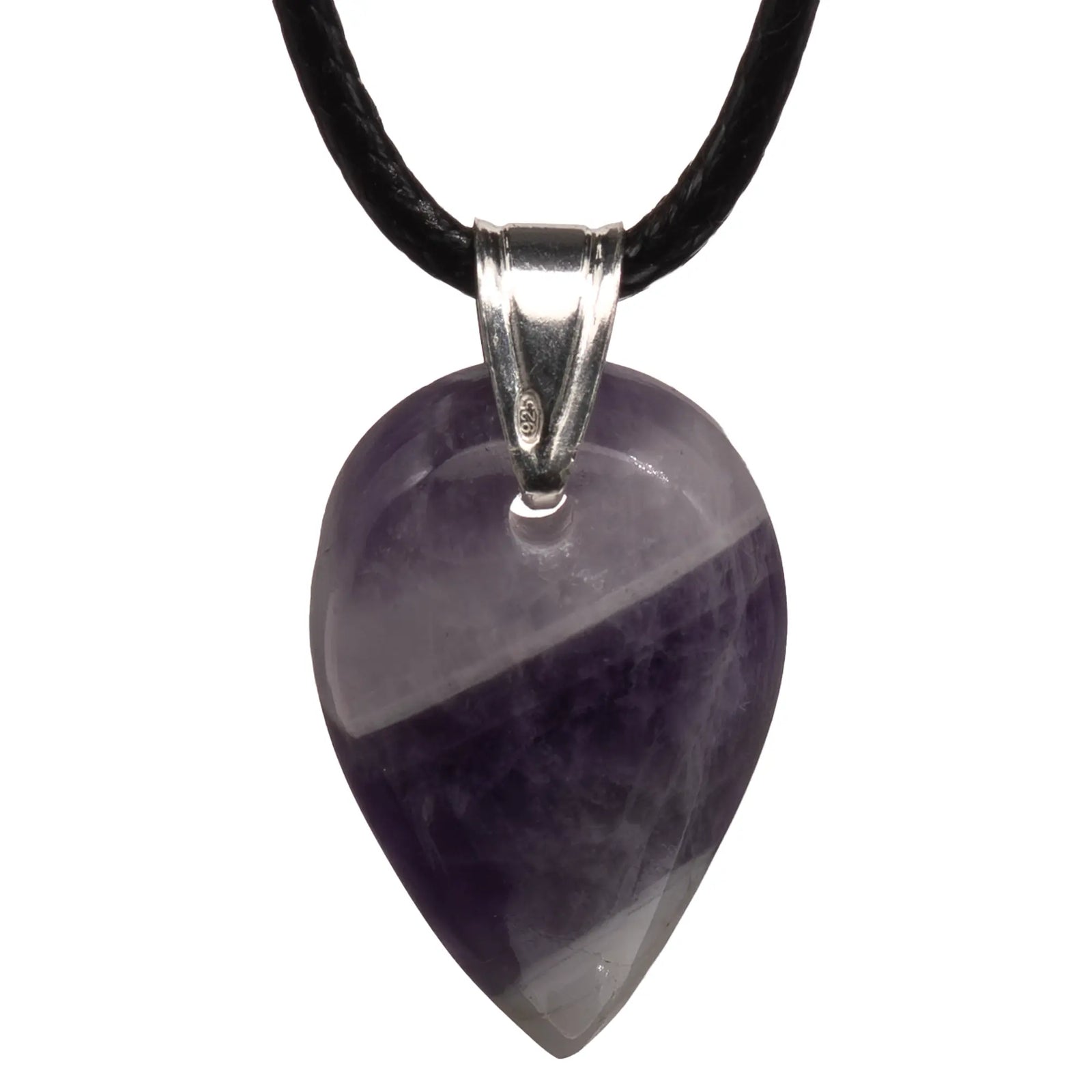 Pendentif Améthyste chevron avec argent