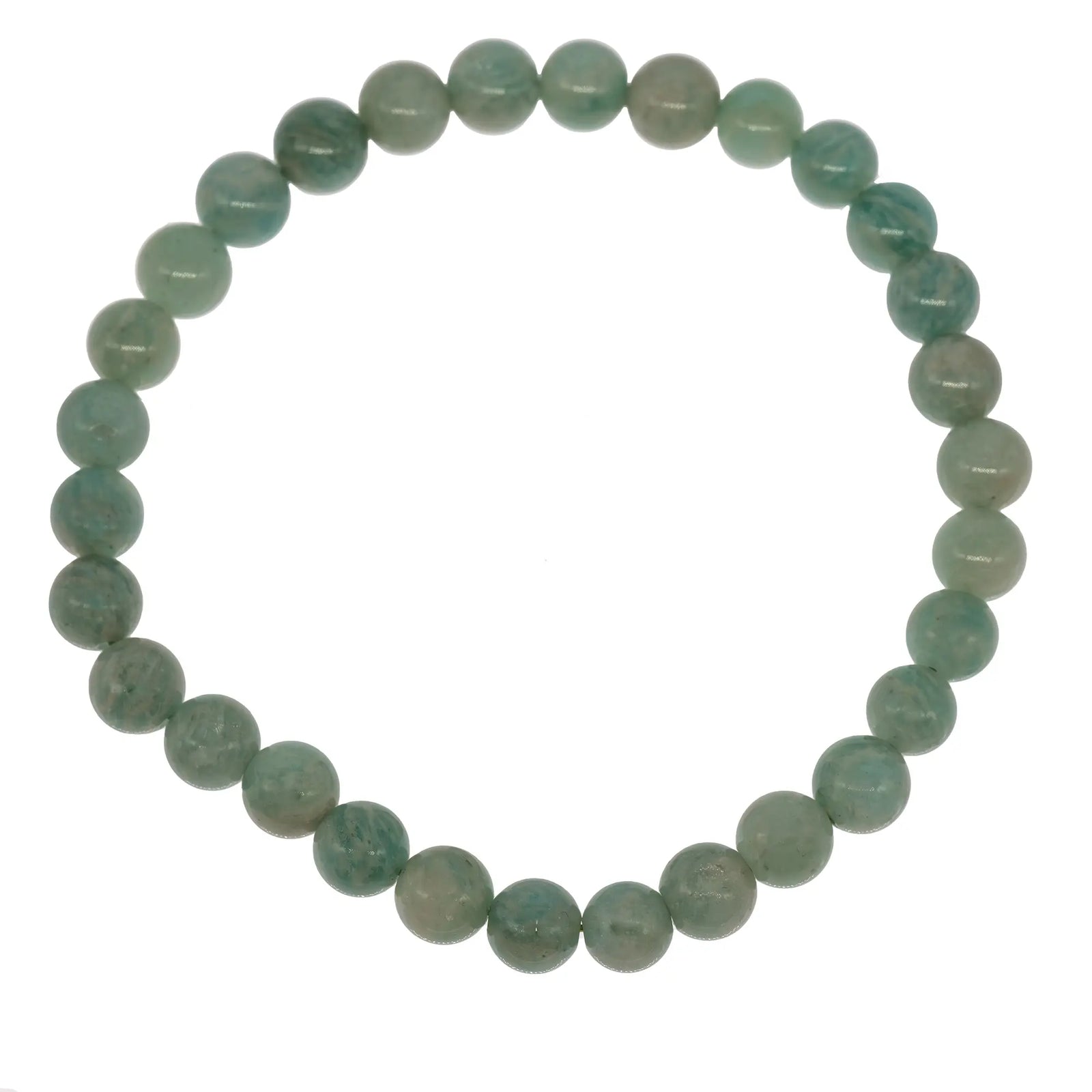 Bracelet Amazonite perle ronde 6mm - bracelet-amazonite-perle-ronde-6mm-amzbra3 - CRISTAL SOURCES