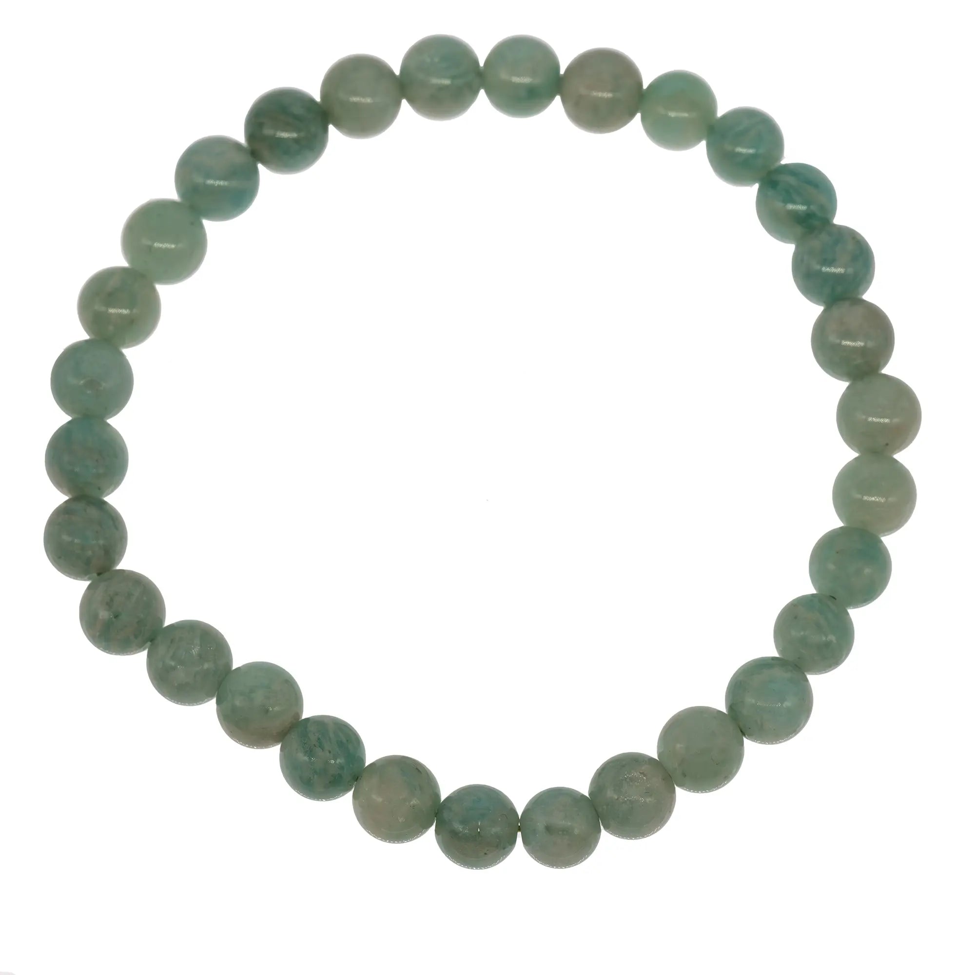 Bracelet Amazonite perle ronde 6mm - bracelet-amazonite-perle-ronde-6mm-amzbra3 - CRISTAL SOURCES