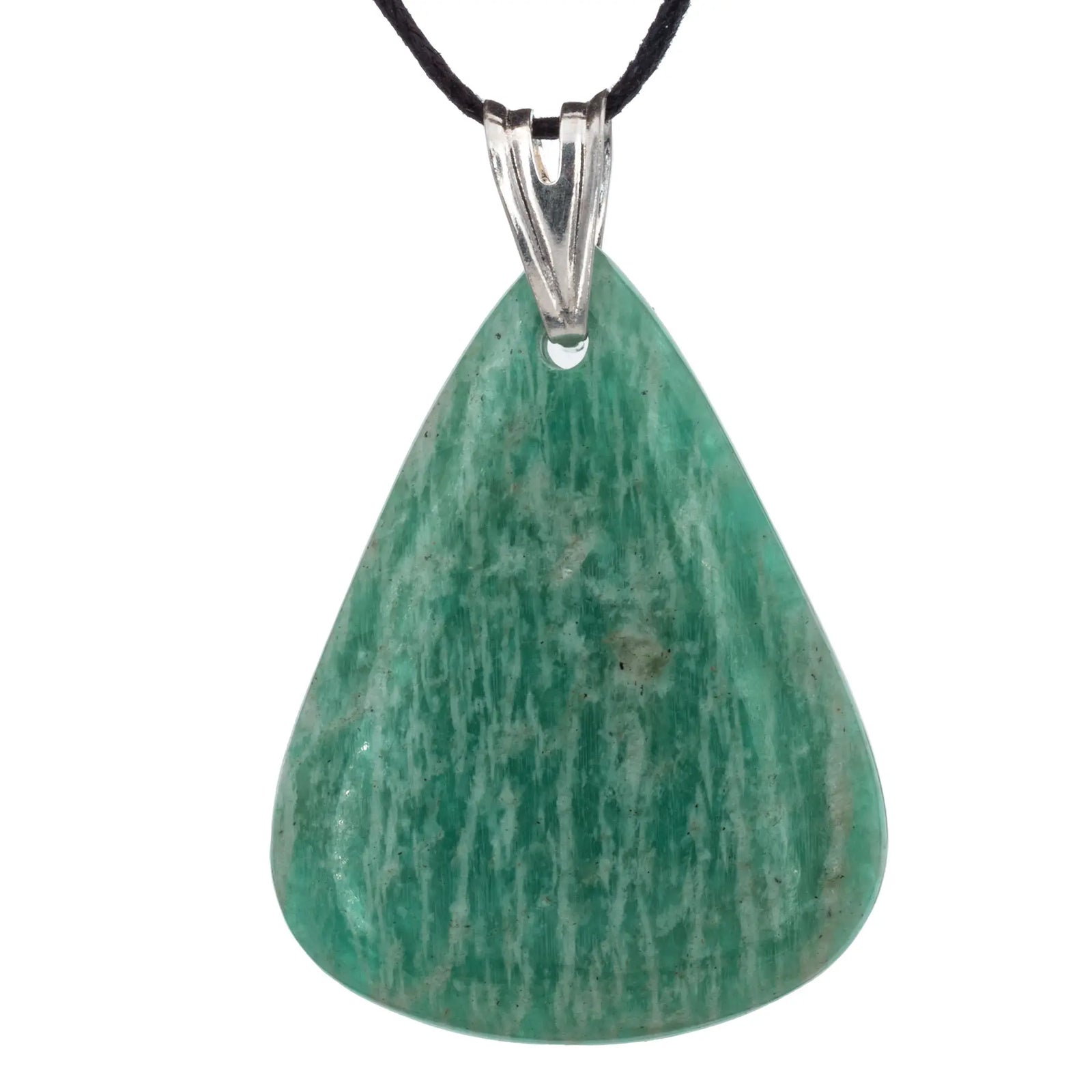 Pendentif Amazonite argent - goutte - pendentif-argent-amazonite-cs-goutte-amzpd3 - CRISTAL SOURCES