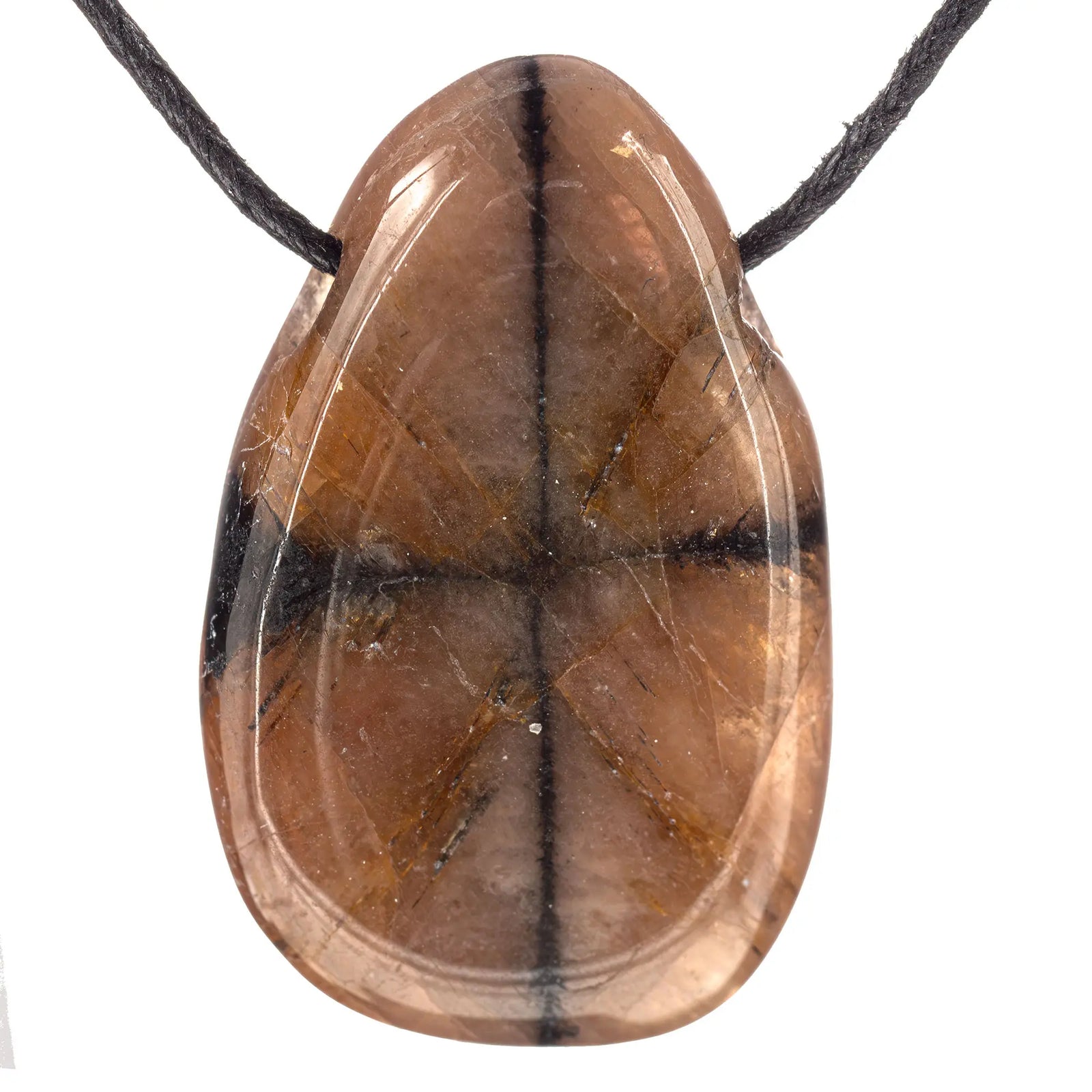 Pendentif Chiastolite - Andalousite - pierre percée - pendentif-chiastolite-percee-andalousite-andpc0 - CRISTAL SOURCES