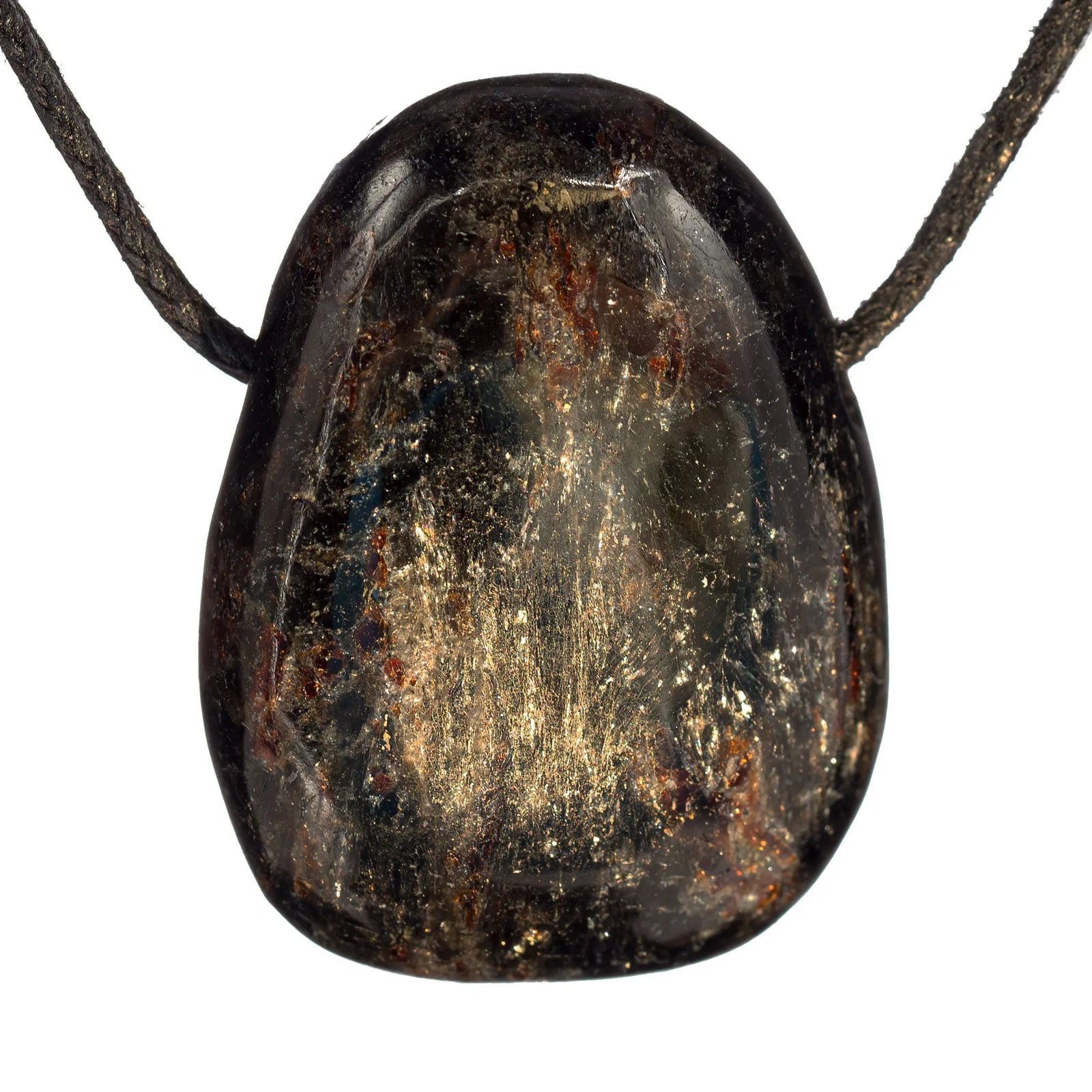 Pendentif Anthophyllite - pierre percée - pendentif-anthophyllite-percee-antpc0 - CRISTAL SOURCES