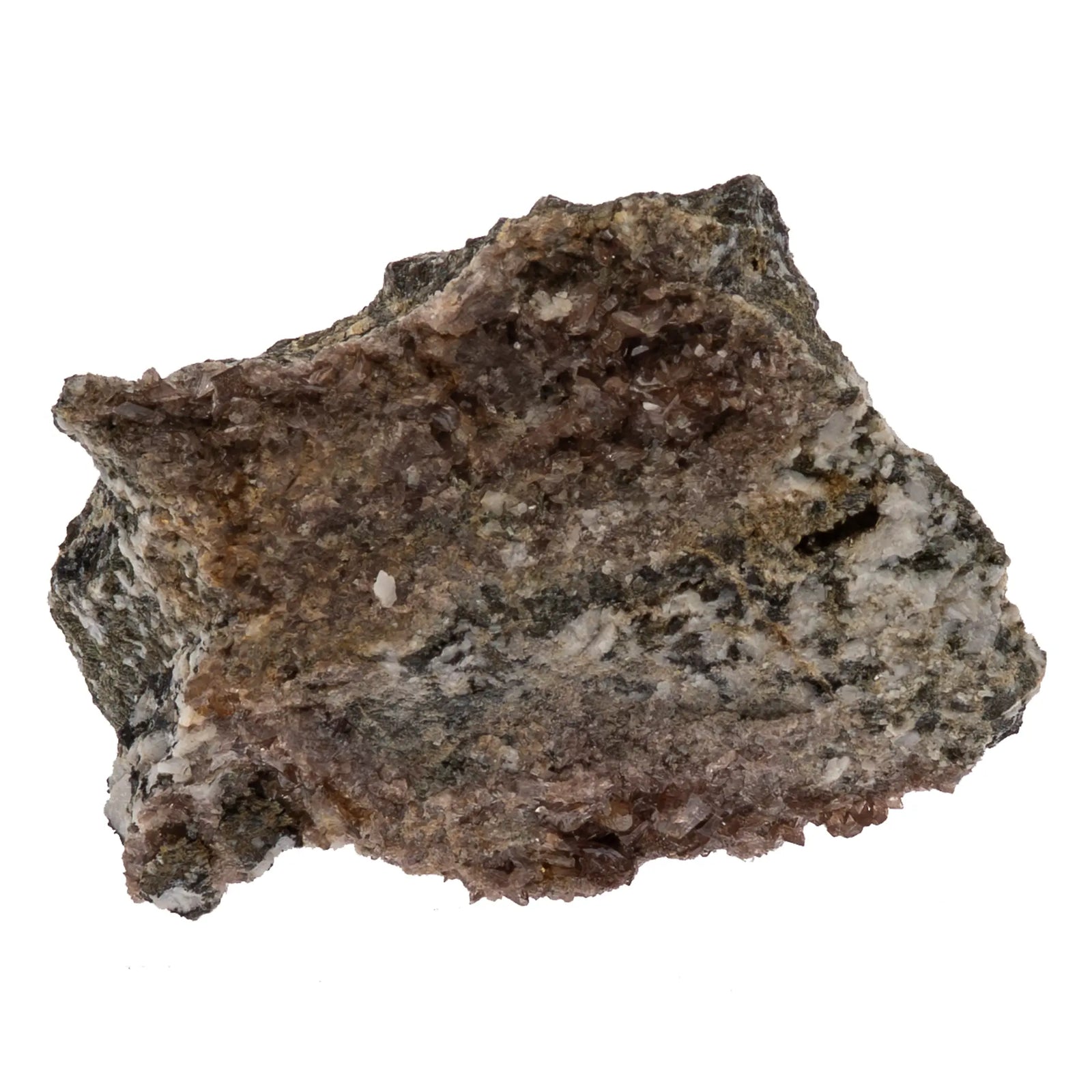 Axinite cristaux sur gangue - Goppenstein, Suisse