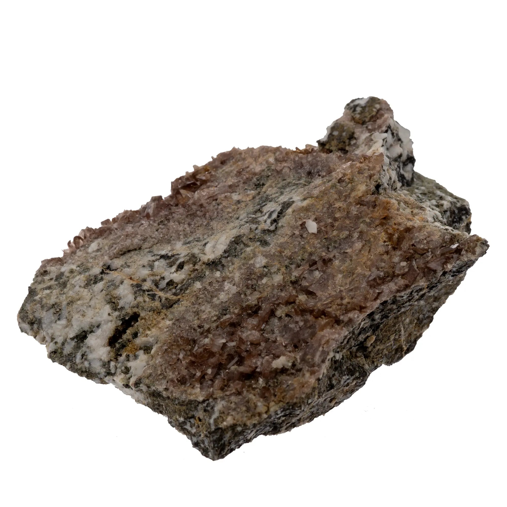 Axinite cristaux sur gangue - Goppenstein, Suisse