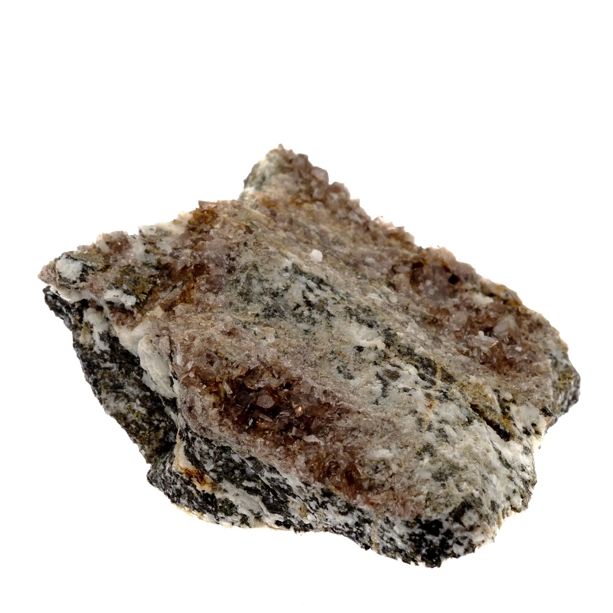 Axinite cristaux sur gangue - Goppenstein, Suisse
