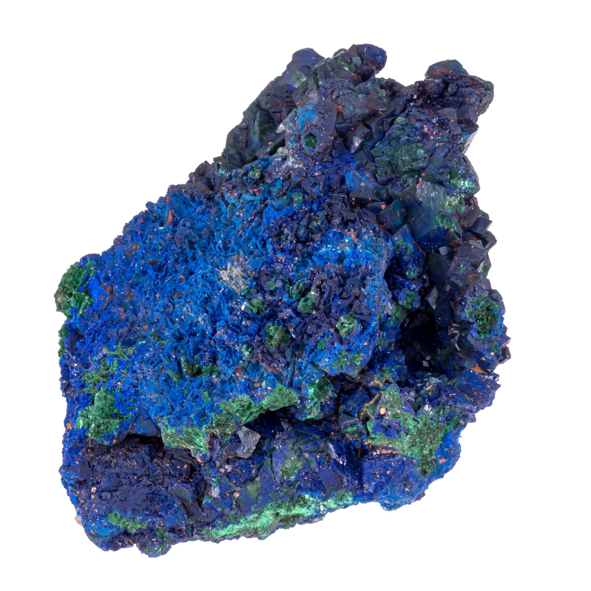 Azurite cristaux avec Malachite - Chessy, France - CRISTAL SOURCES