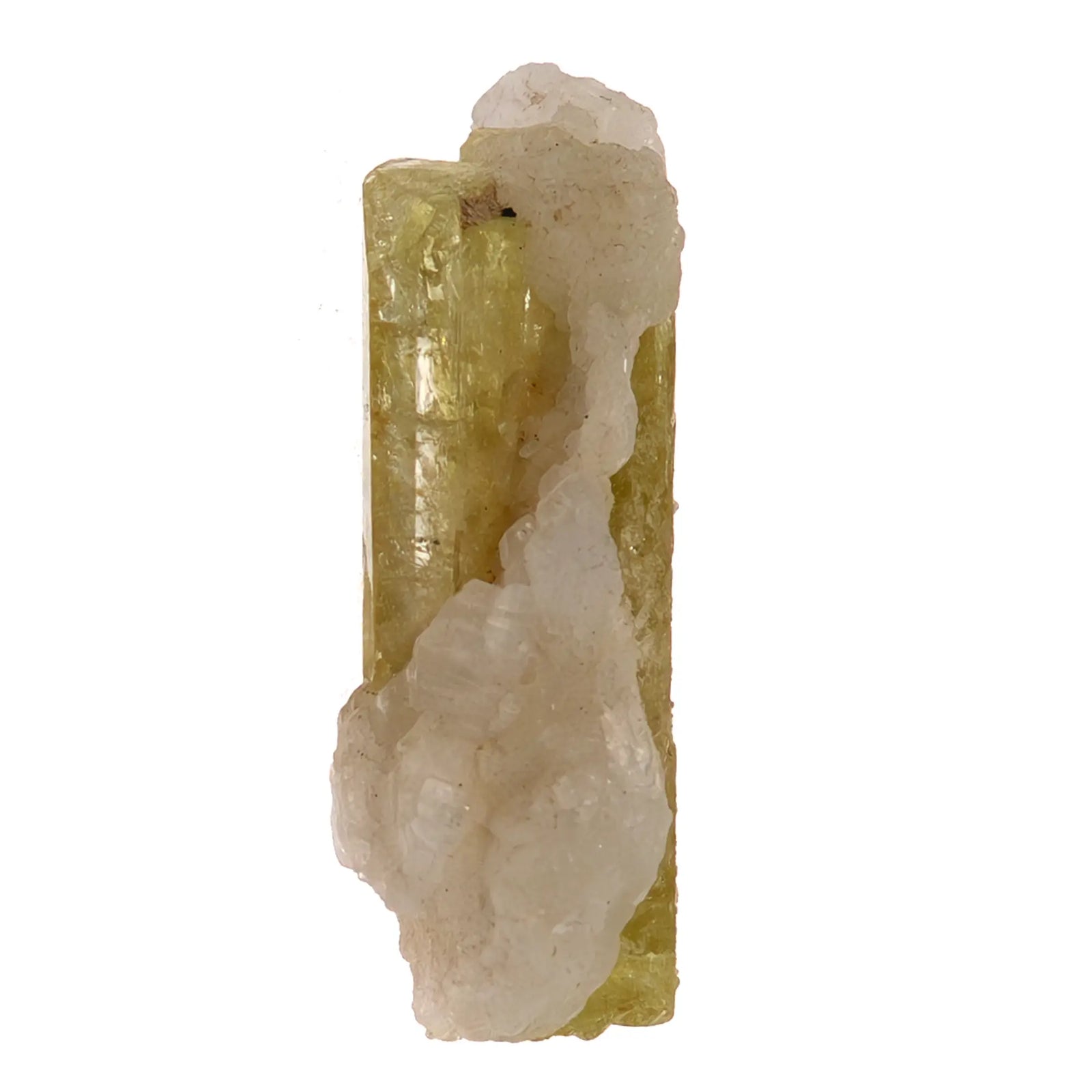 Cristal Brazilianite avec albite - Linopolis, Brésil