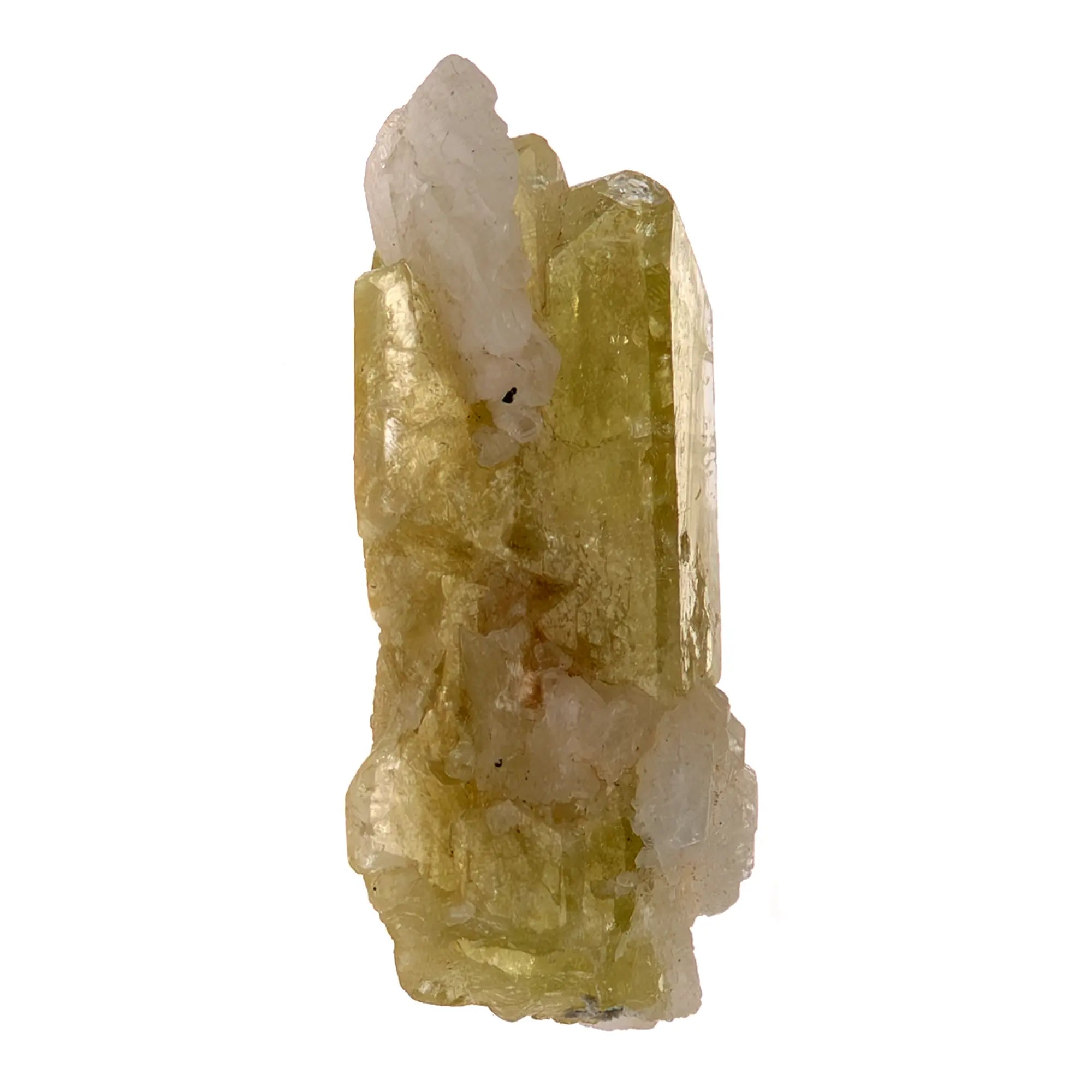 Cristal Brazilianite avec albite - Linopolis, Brésil
