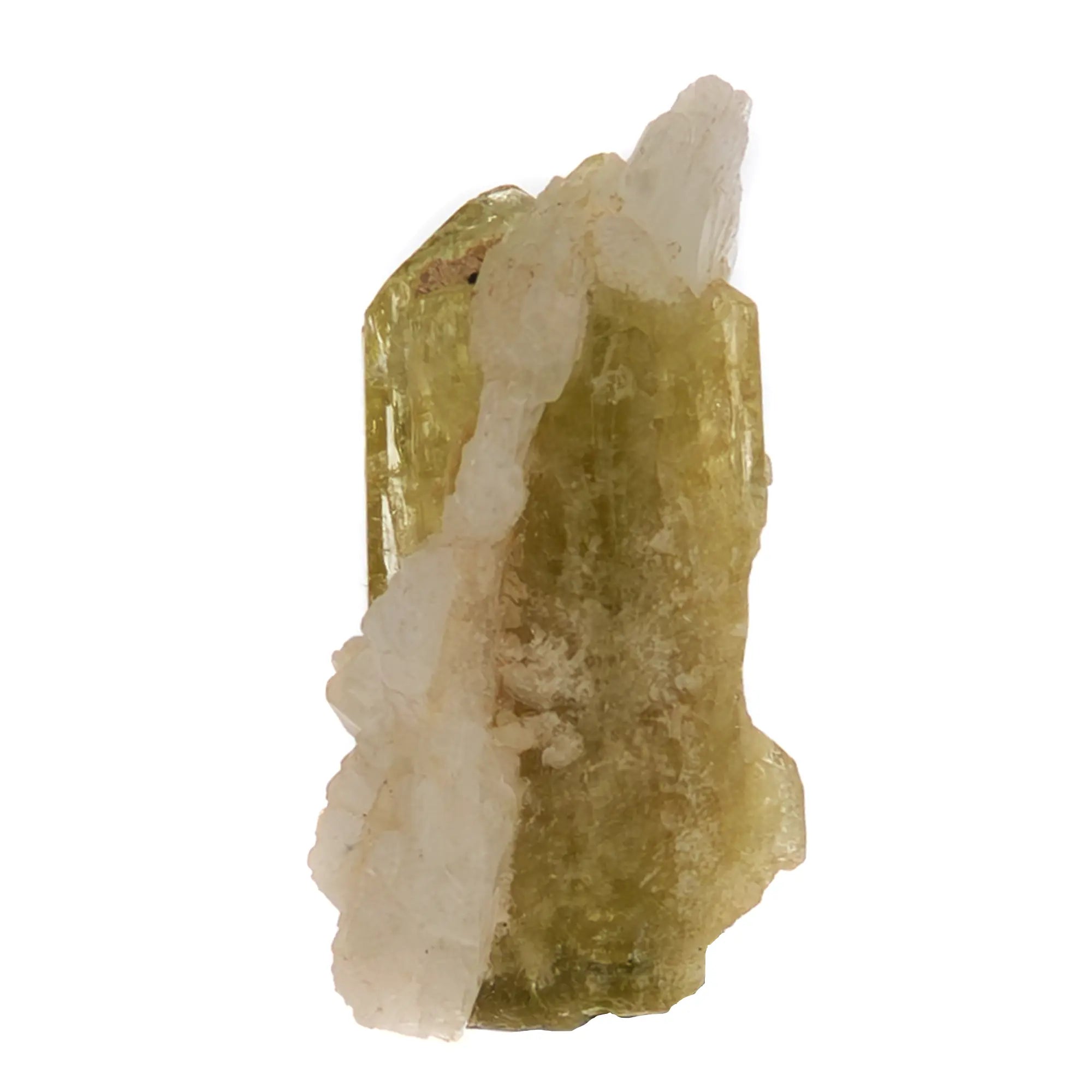 Cristal Brazilianite avec albite - Linopolis, Brésil