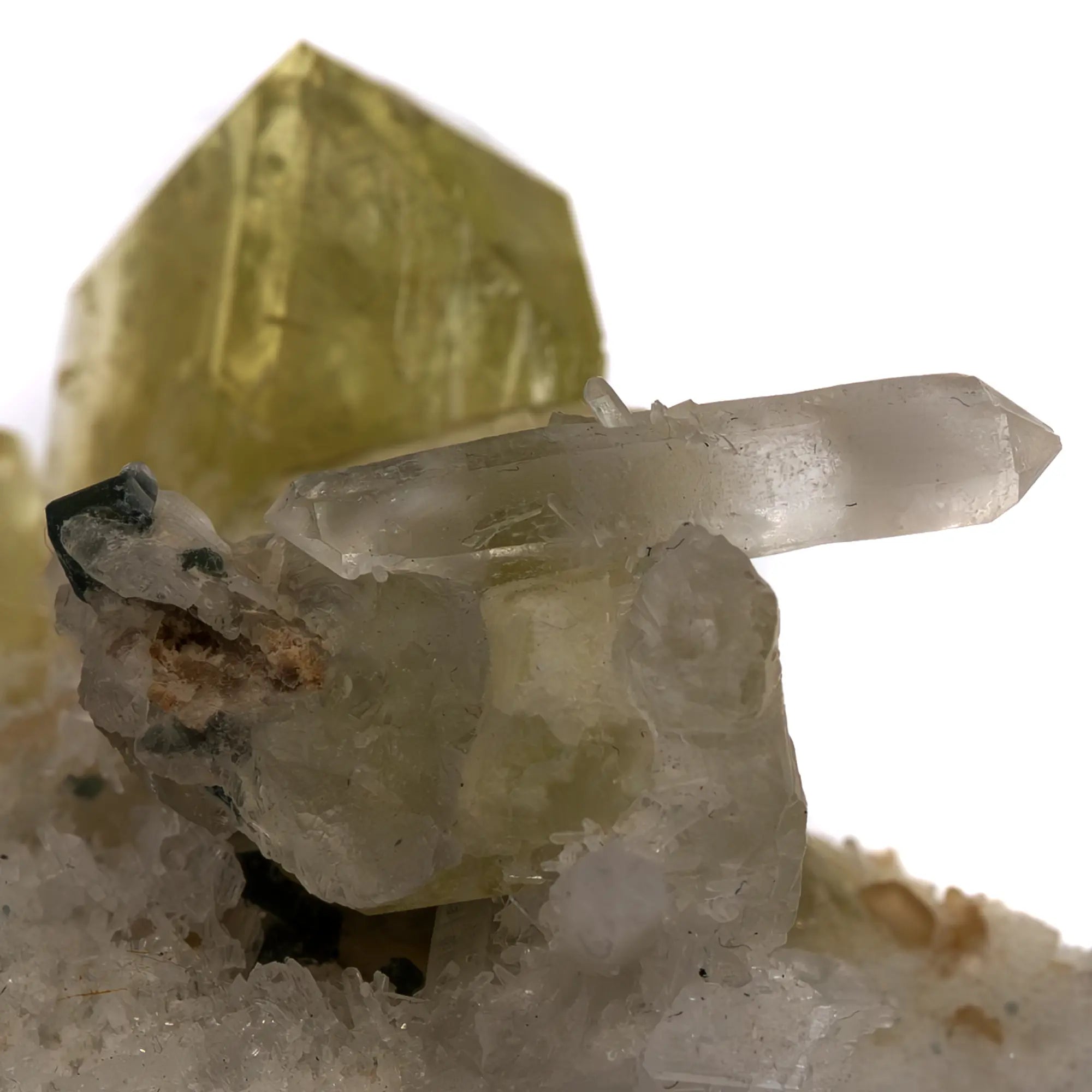Collection - Brazilianite, beryllonite & quartz - Brésil