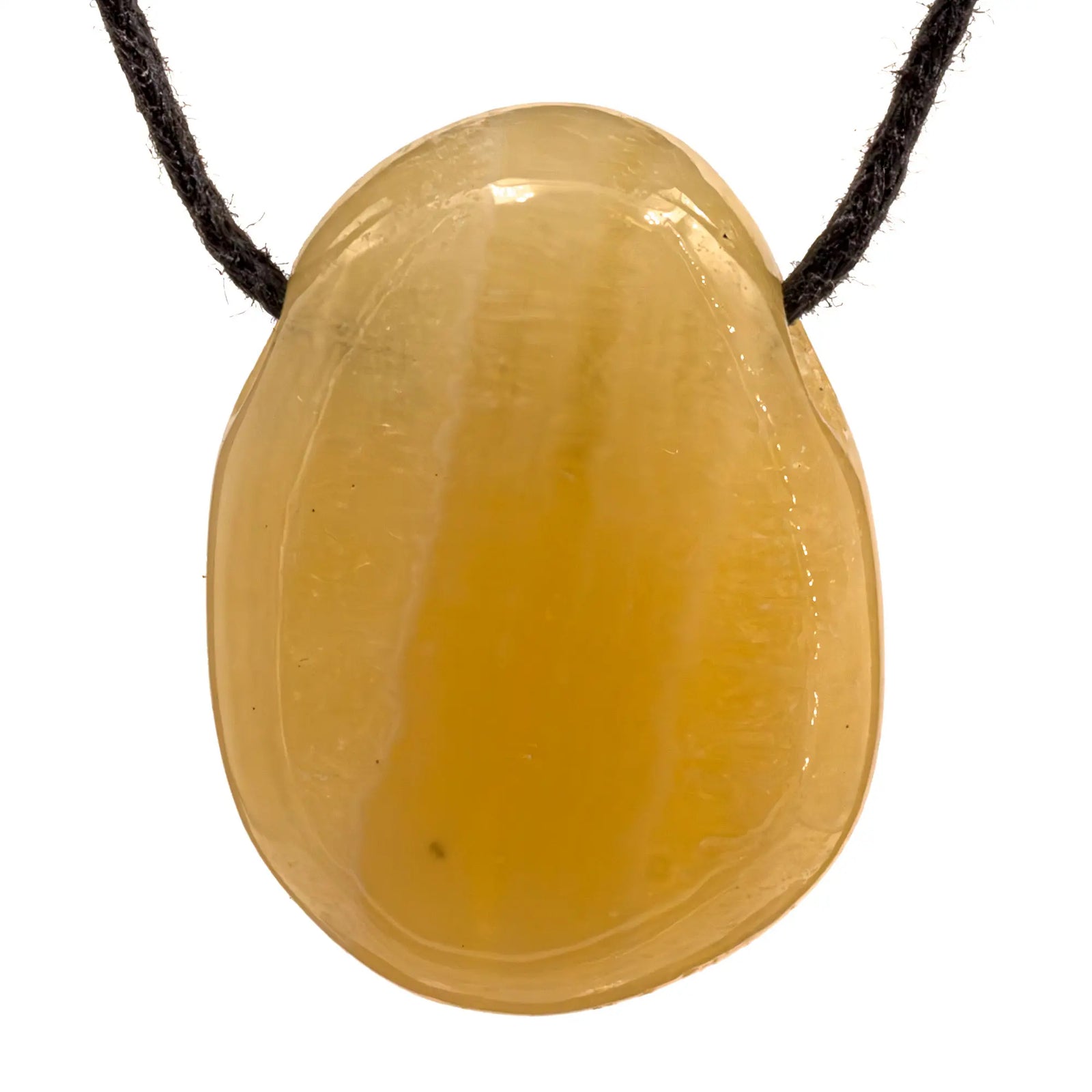 Pendentif Calcite orange - pierre percée - CRISTAL SOURCES