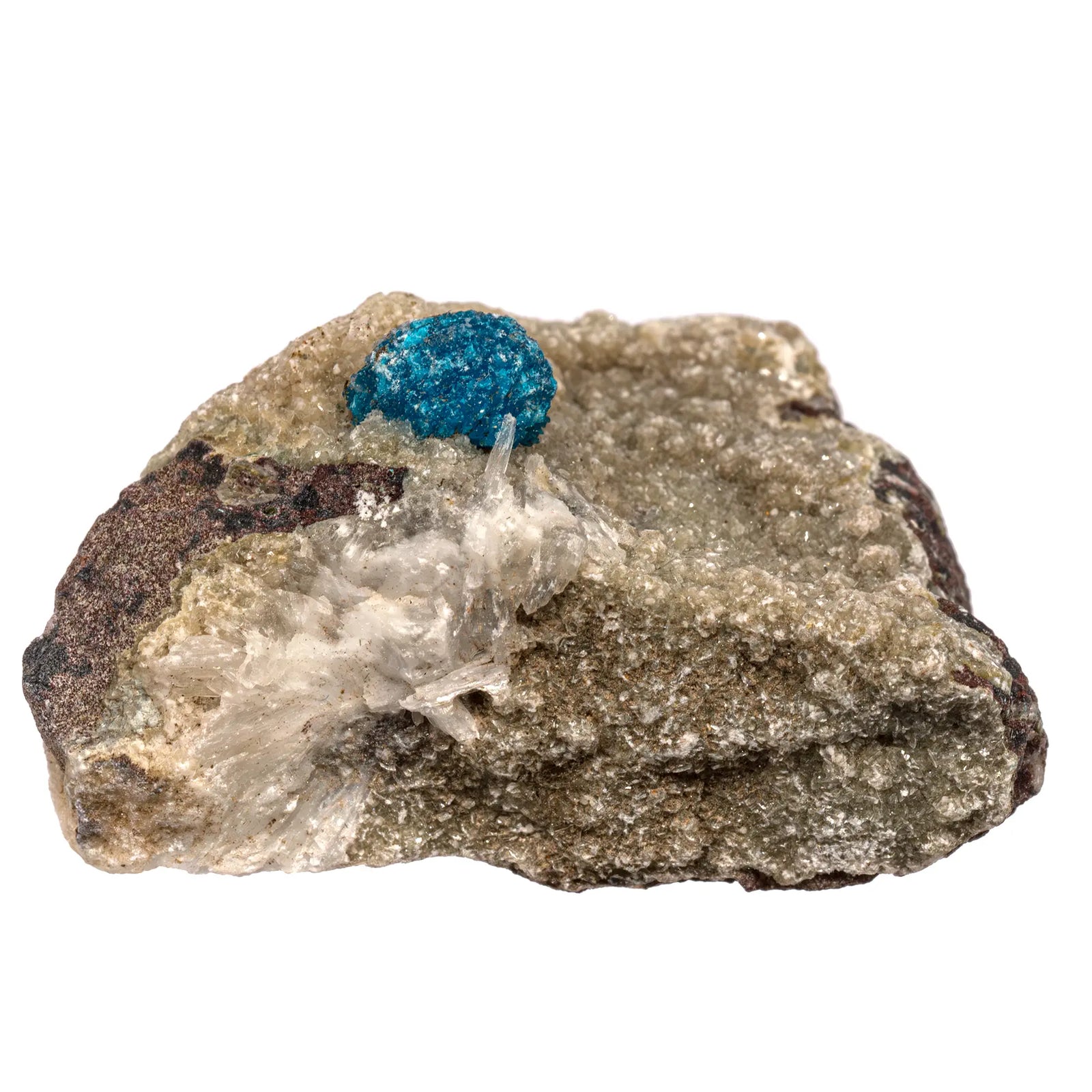 Cavansite - Stilbite - pierre brute - Inde - 14gr - cavansite-stilbite-gangue-inde-petit-nodule-cav1 - CRISTAL SOURCES