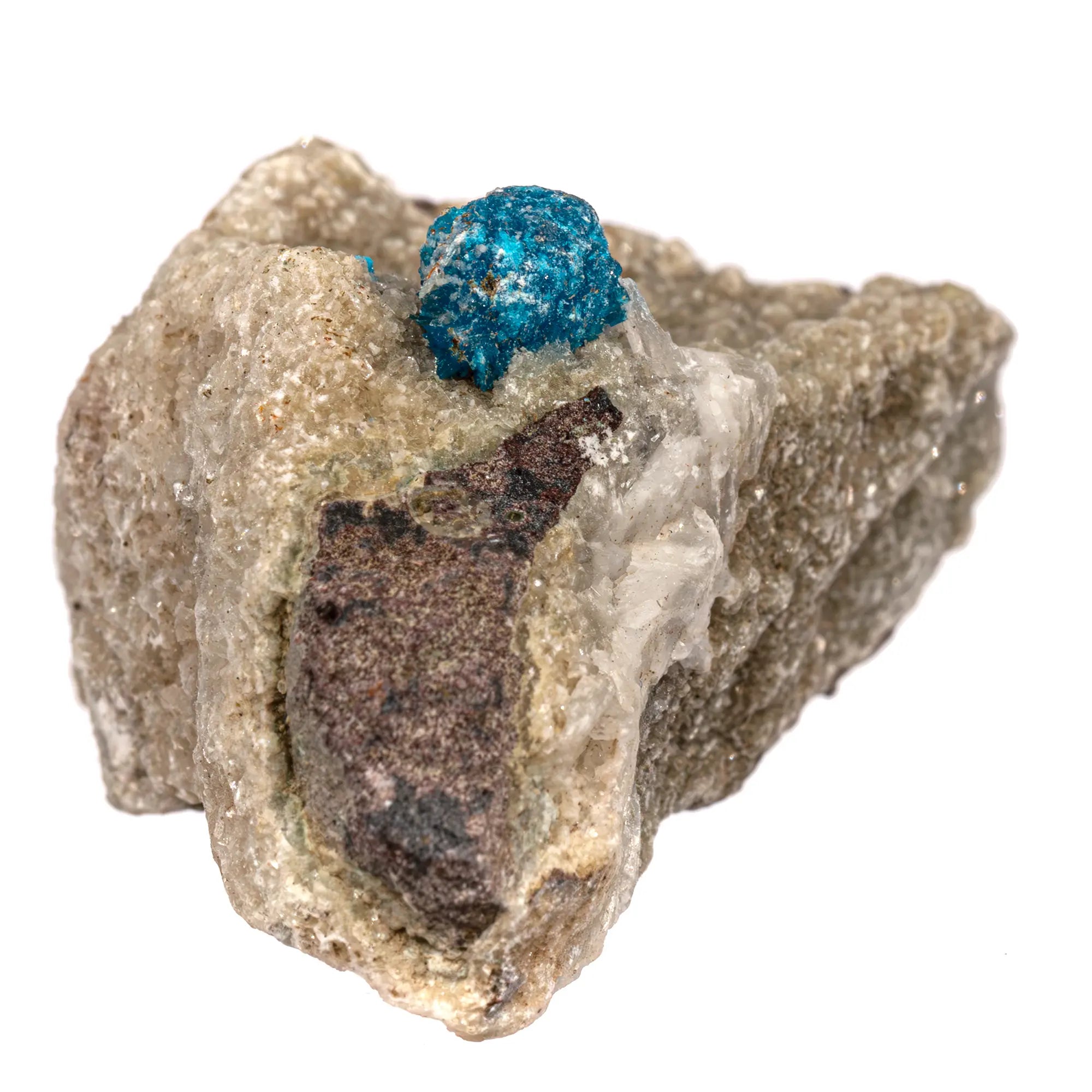 Cavansite - Stilbite - pierre brute - Inde - 14gr - cavansite-stilbite-gangue-inde-petit-nodule-cav1 - CRISTAL SOURCES