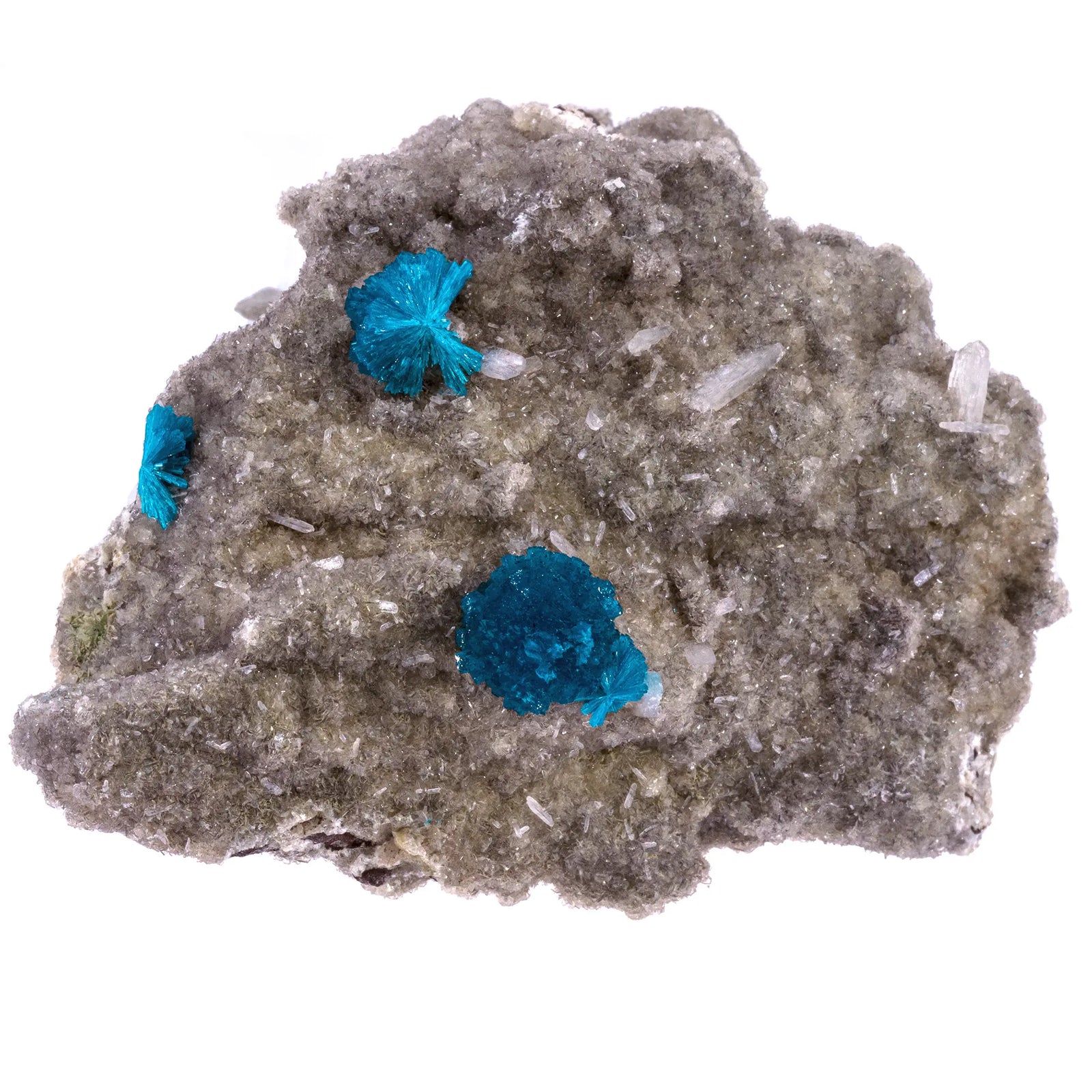 Cavansite - Stilbite - pierre brute - Inde - 111gr - cavansite-stilbite-gangue-3-nodules-cav3 - CRISTAL SOURCES