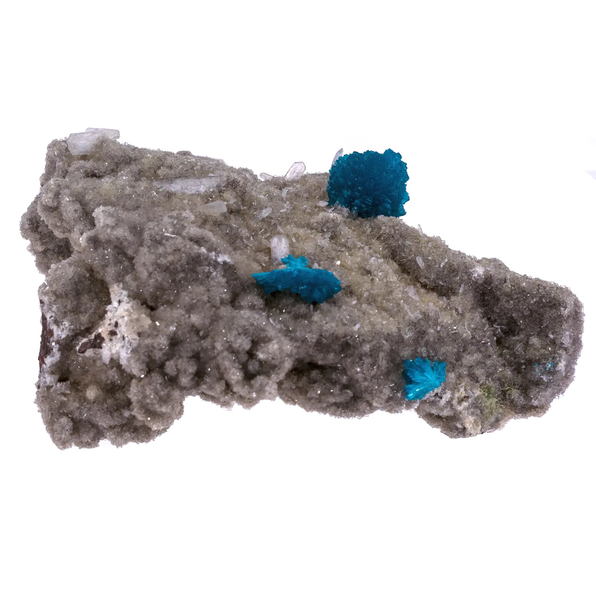 Cavansite - Stilbite - pierre brute - Inde - 111gr - cavansite-stilbite-gangue-3-nodules-cav3 - CRISTAL SOURCES