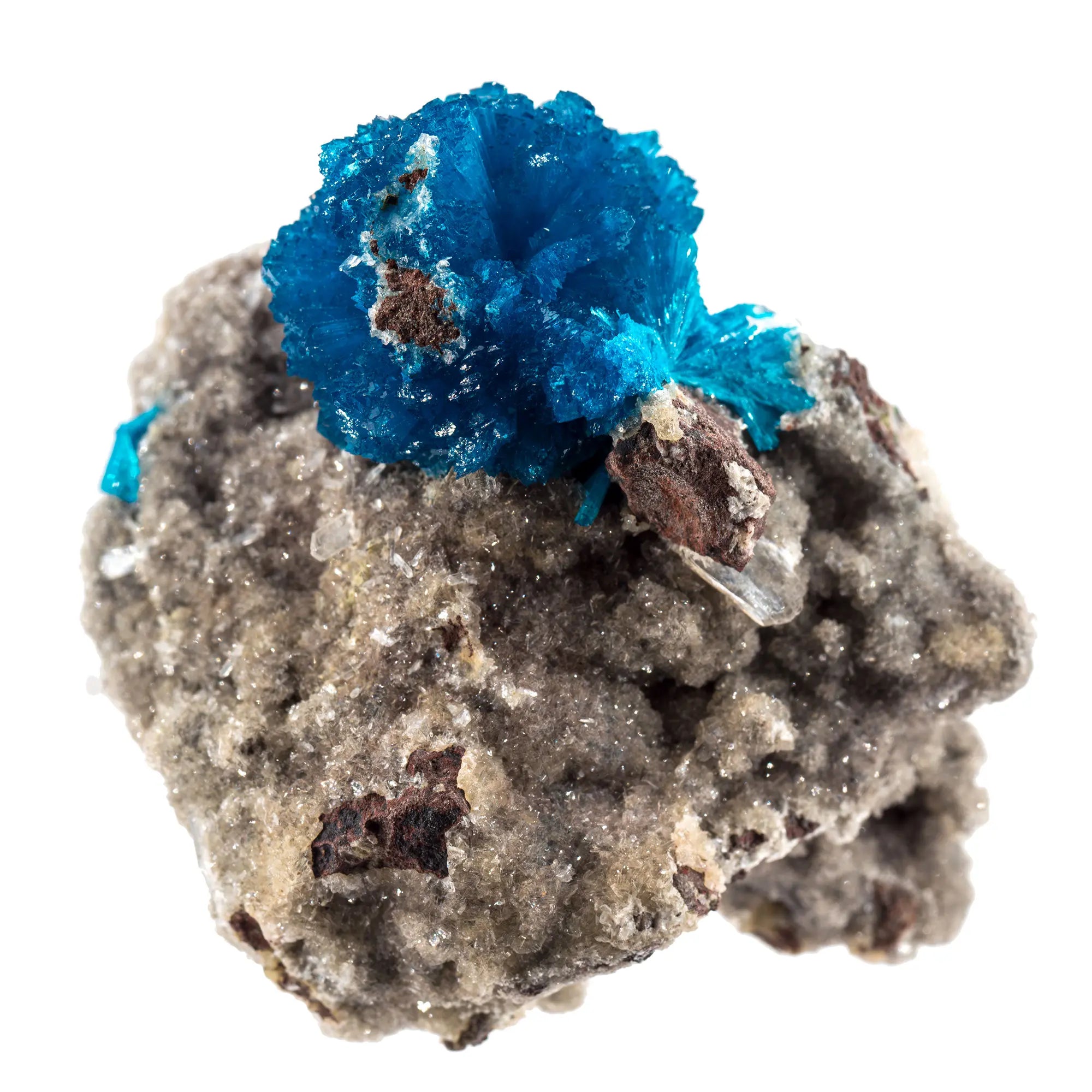 Cavansite - Stilbite - pierre brute - Inde - 35gr - cavansite-stilbite-collection-inde-cav9 - CRISTAL SOURCES