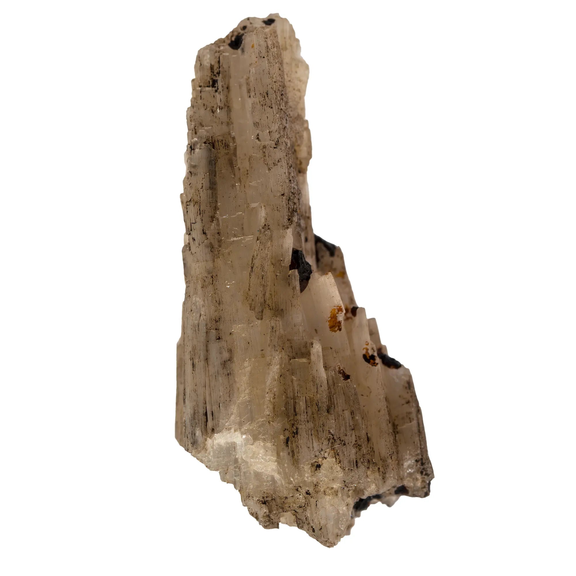 Cerussite de Mayres – Cristal blanc nacré avec galène - cerussite-cristal-brut-ardeche-france-7gr-3cm-cer6 - CRISTAL SOURCES