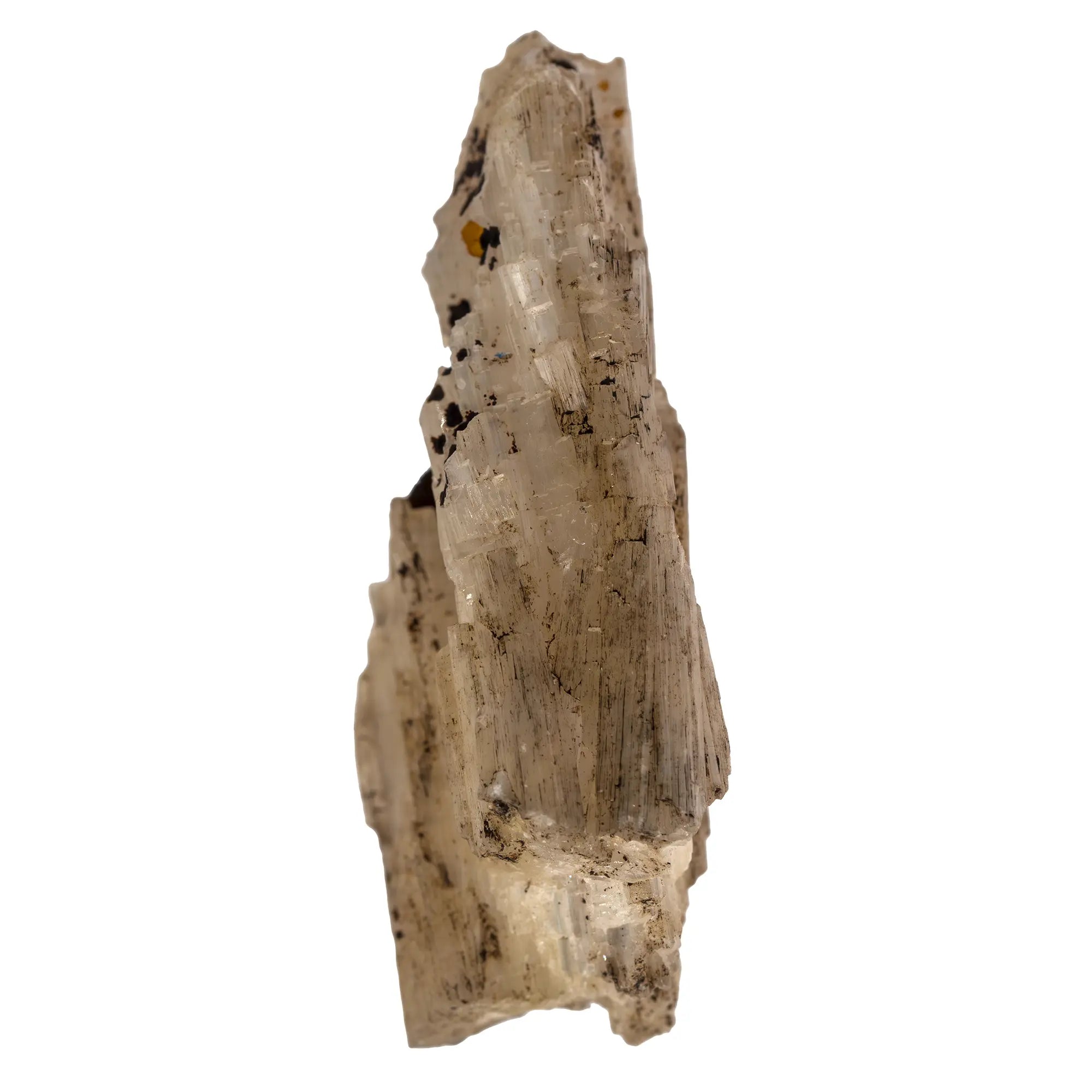 Cerussite de Mayres – Cristal blanc nacré avec galène - cerussite-cristal-brut-ardeche-france-7gr-3cm-cer6 - CRISTAL SOURCES