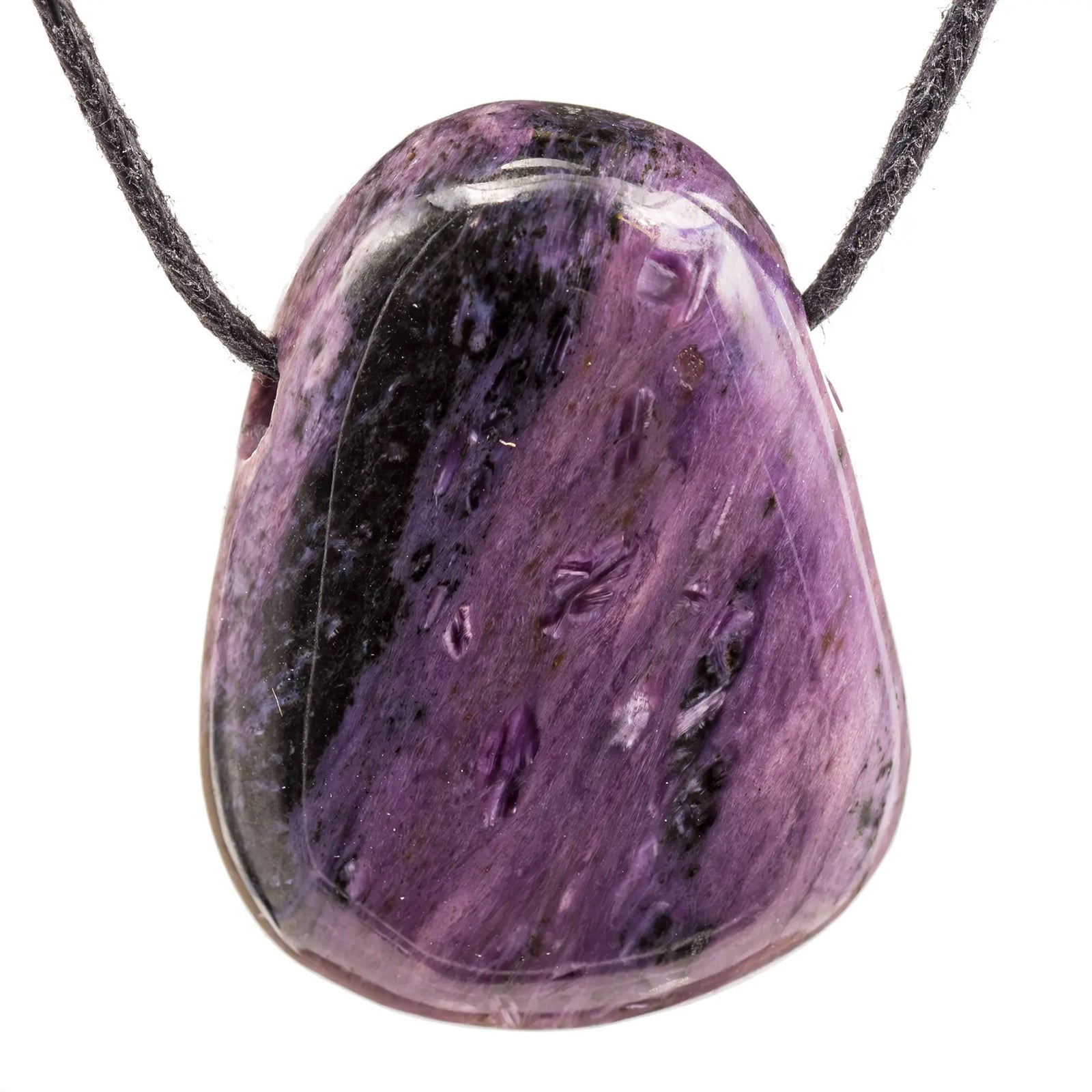 Pendentif Charoïte - pierre percée - pendentif-charoite-percee-chapc0 - CRISTAL SOURCES