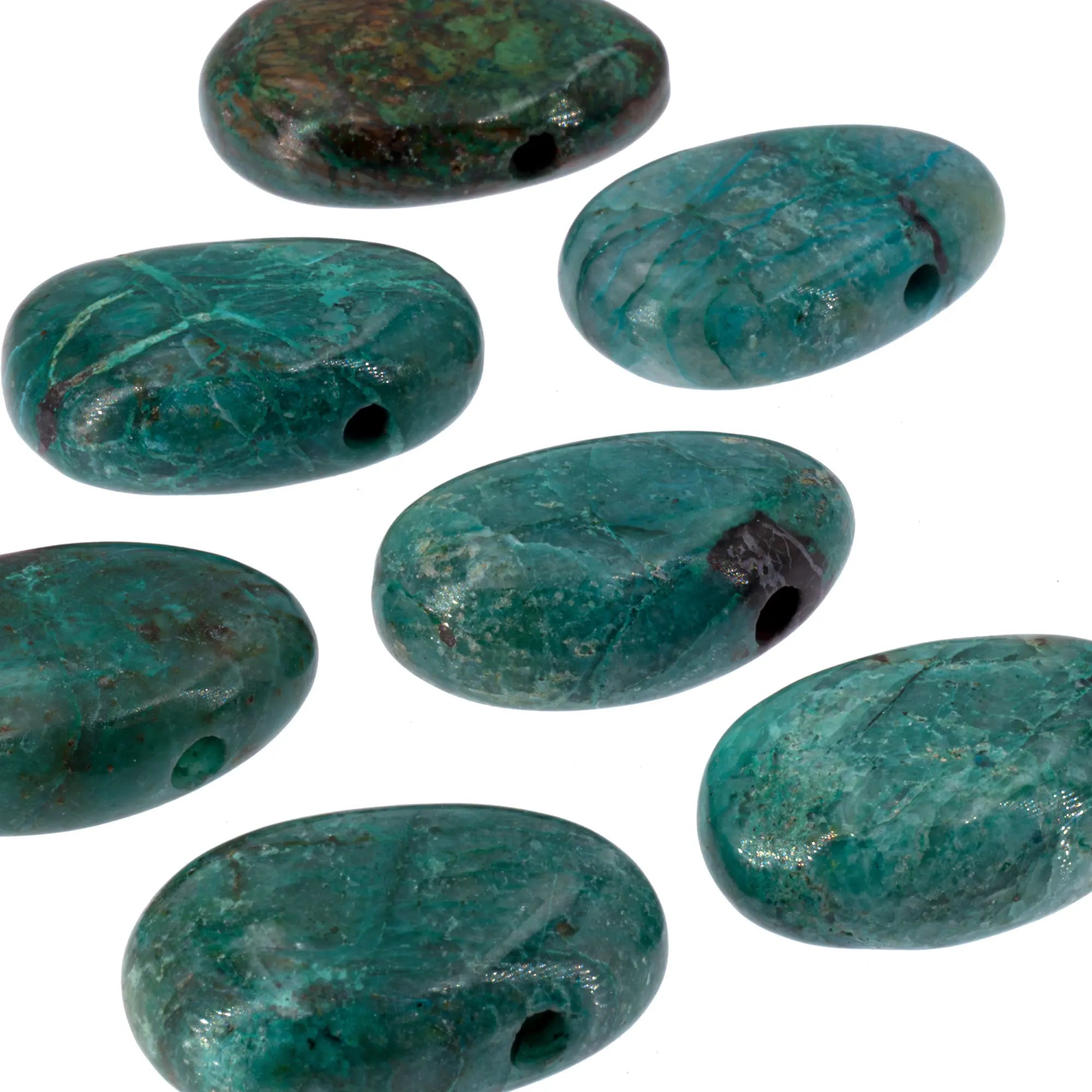 Pendentif Chrysocolle - pierre percée - CRISTAL SOURCES