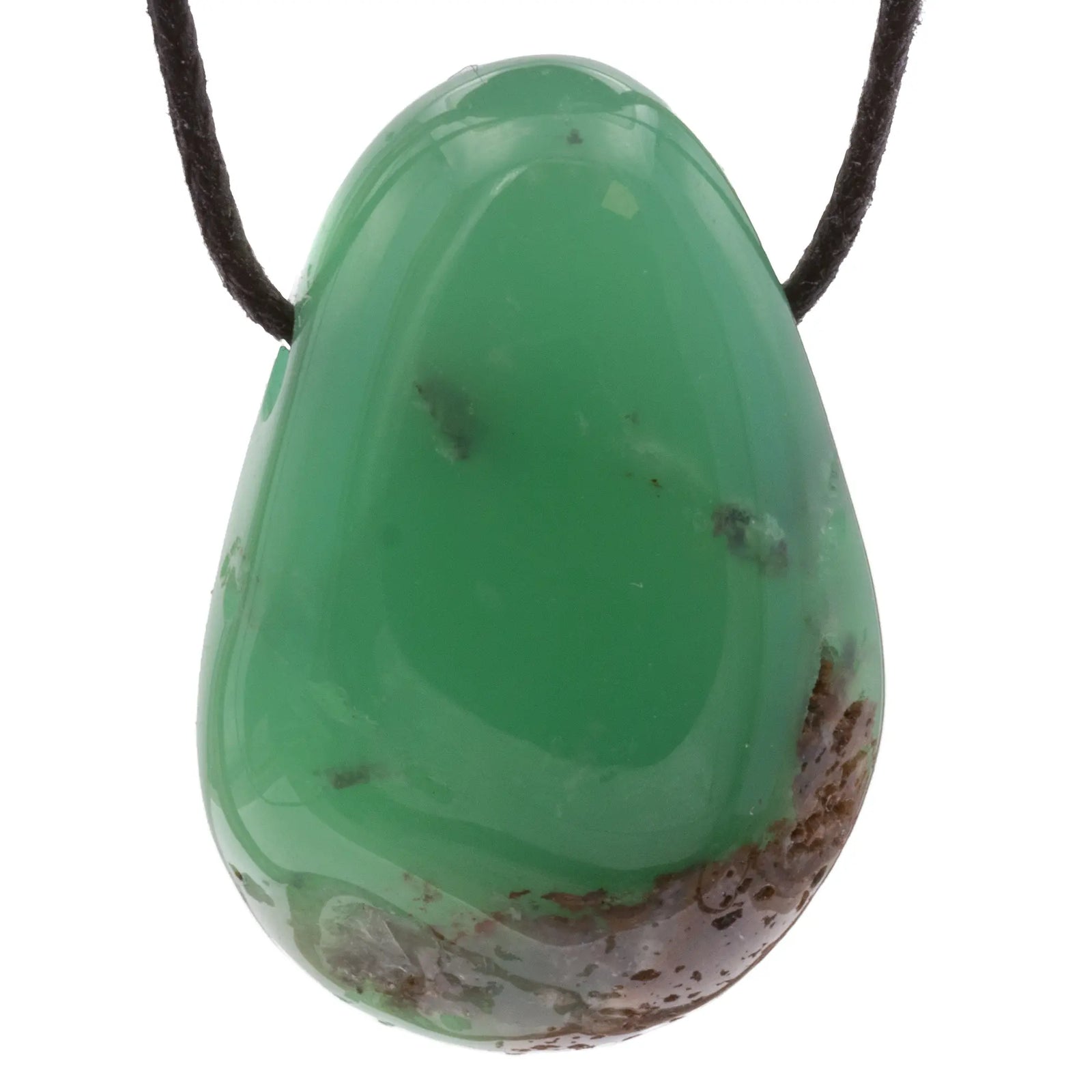 Pendentif chrysoprase - pierre percée - pendentif-chrysoprase-percee-chppc0 - CRISTAL SOURCES