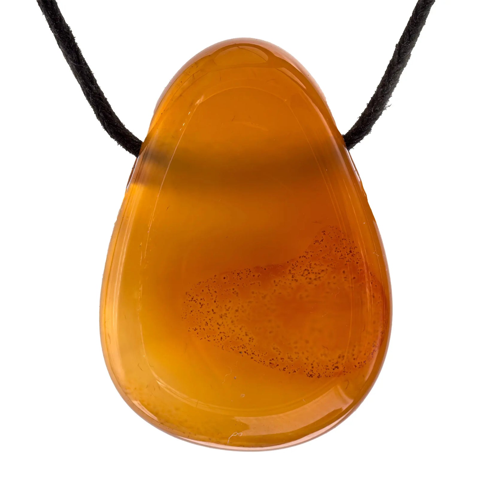 Pendentif Cornaline - pierre percée - pendentif-cornaline-percee-cornpc0 - CRISTAL SOURCES