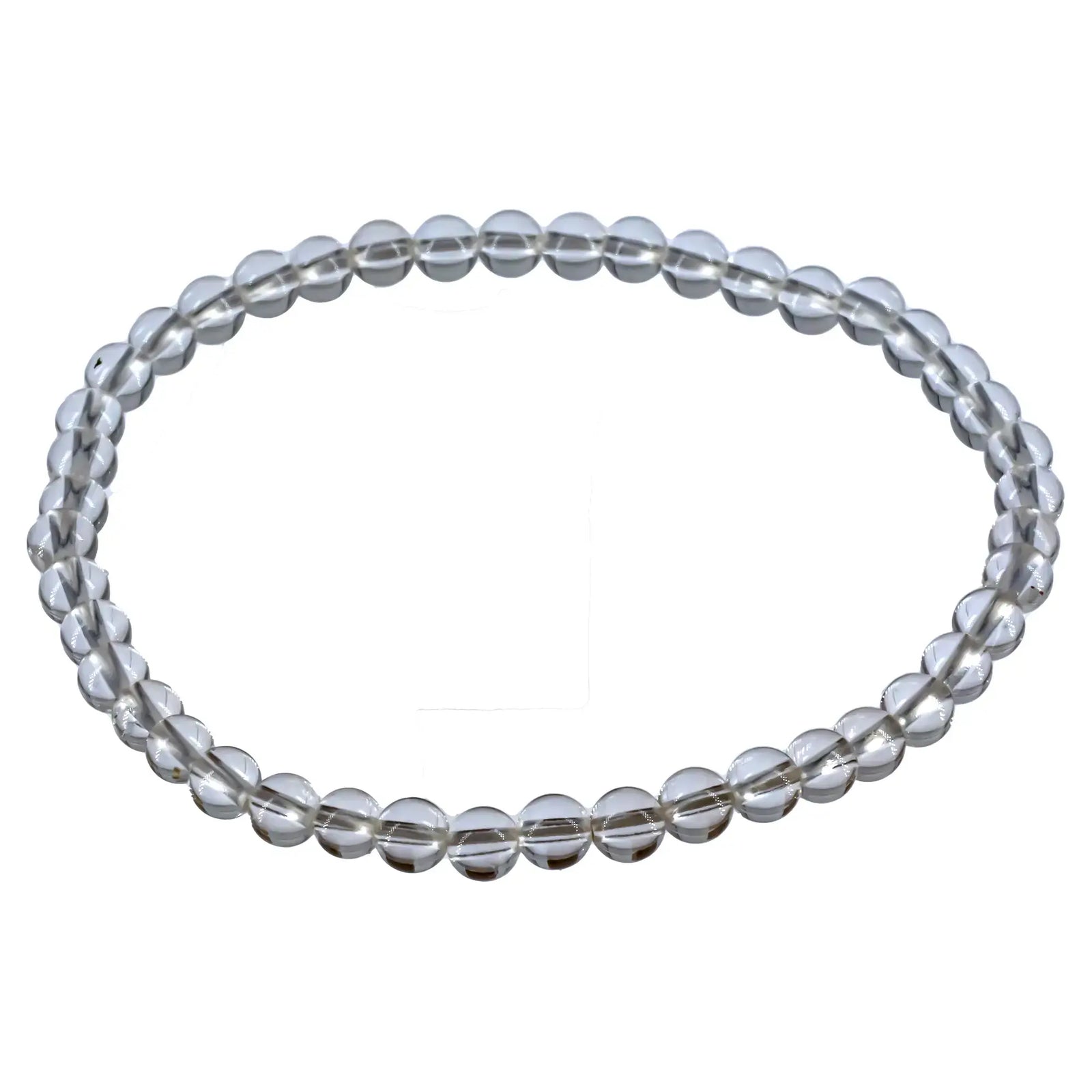 Bracelet Cristal de roche perle ronde 4 mm - CRISTAL SOURCES