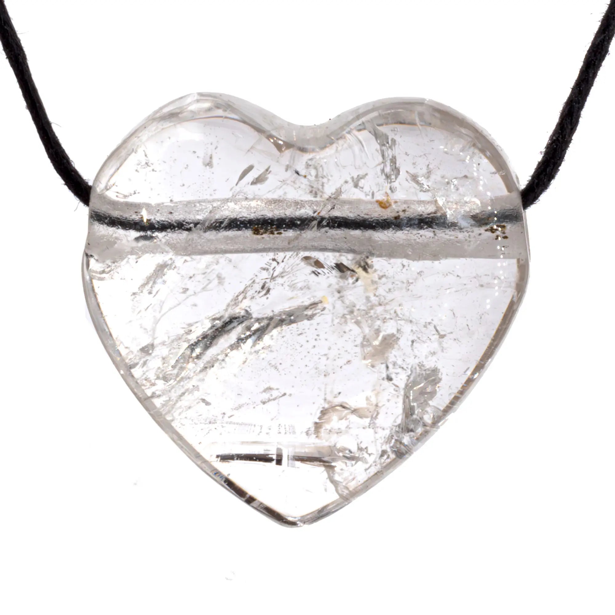 Pendentif Cristal de roche - coeur - pierre percée - pendentif-cristal-de-roche-coeur-perce-crpd4 - CRISTAL SOURCES