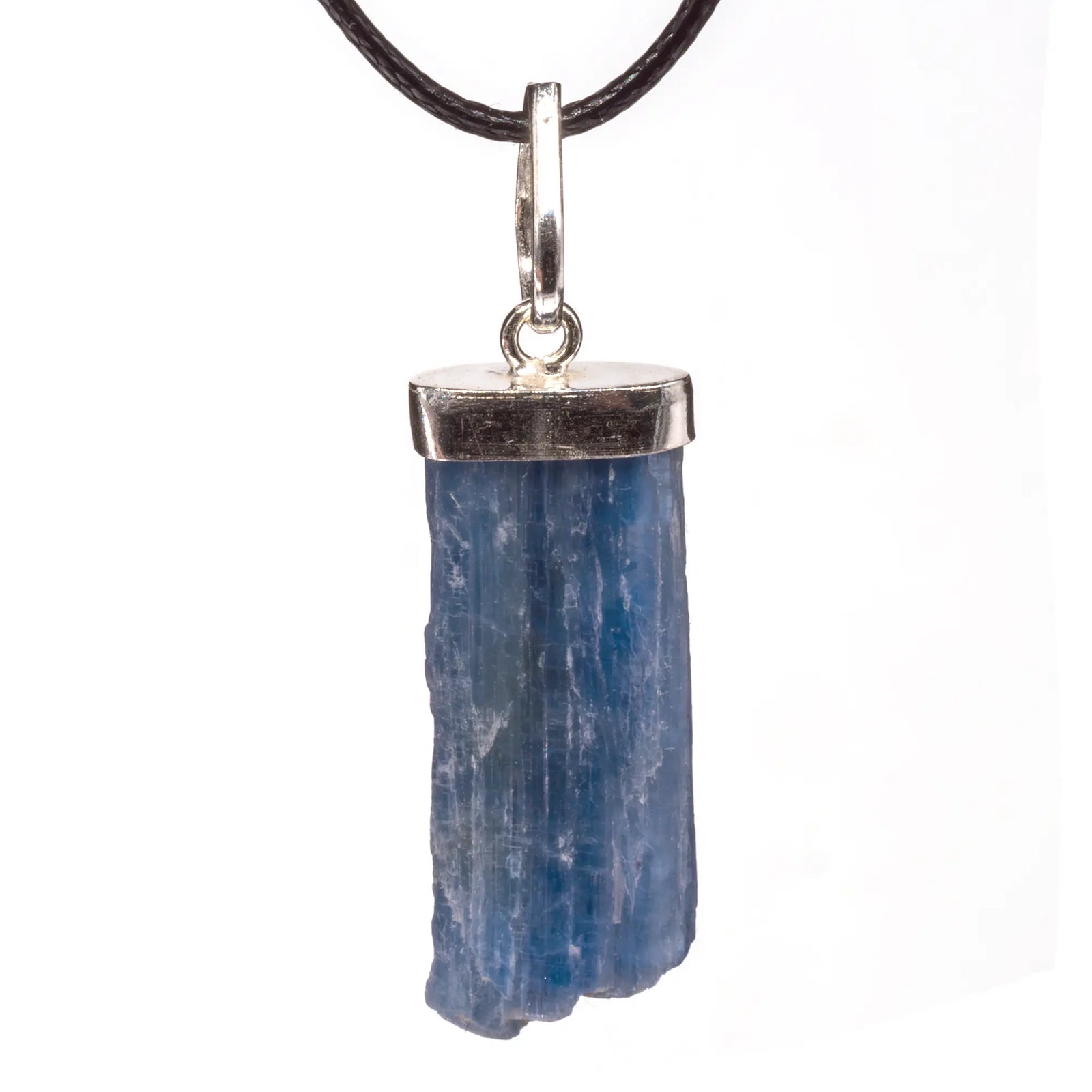 Pendentif Cyanite bleue cristal - argent - pendentif-argent-cyanite-brute-cyapd5 - CRISTAL SOURCES