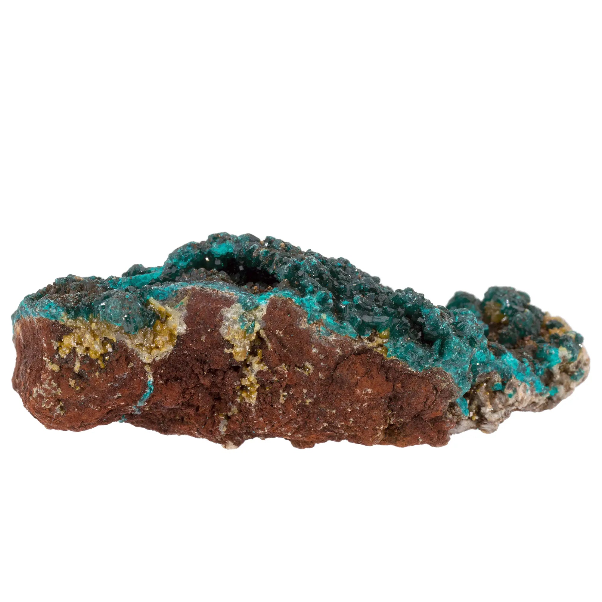 Dioptase - Mimétite - pierre brute - 6,2 cm - Congo - CRISTAL SOURCES