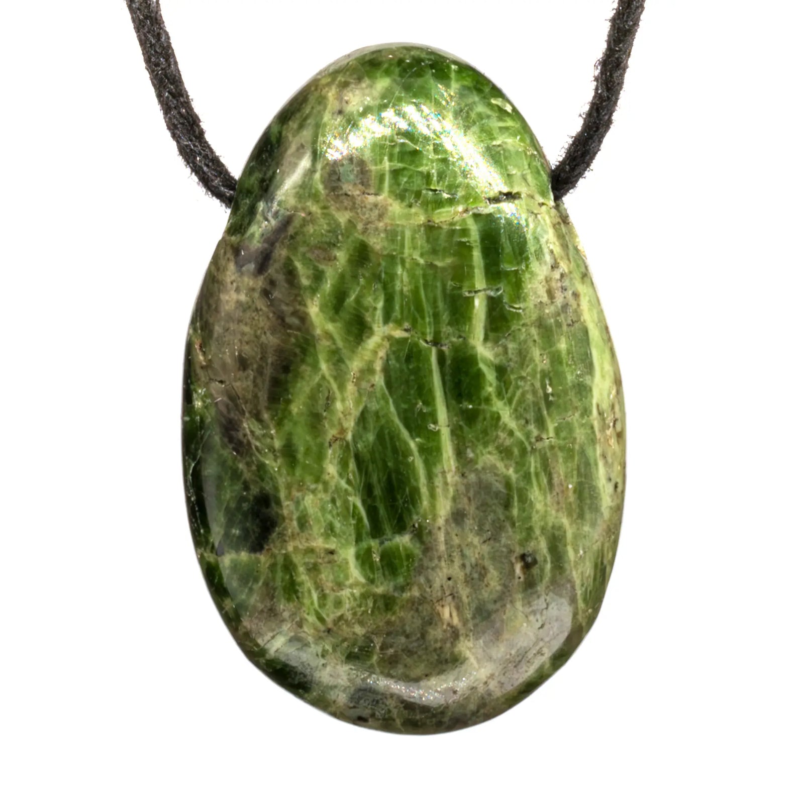 Pendentif Diopside - pierre percée - pendentif-diopside-percee-dispc0 - CRISTAL SOURCES
