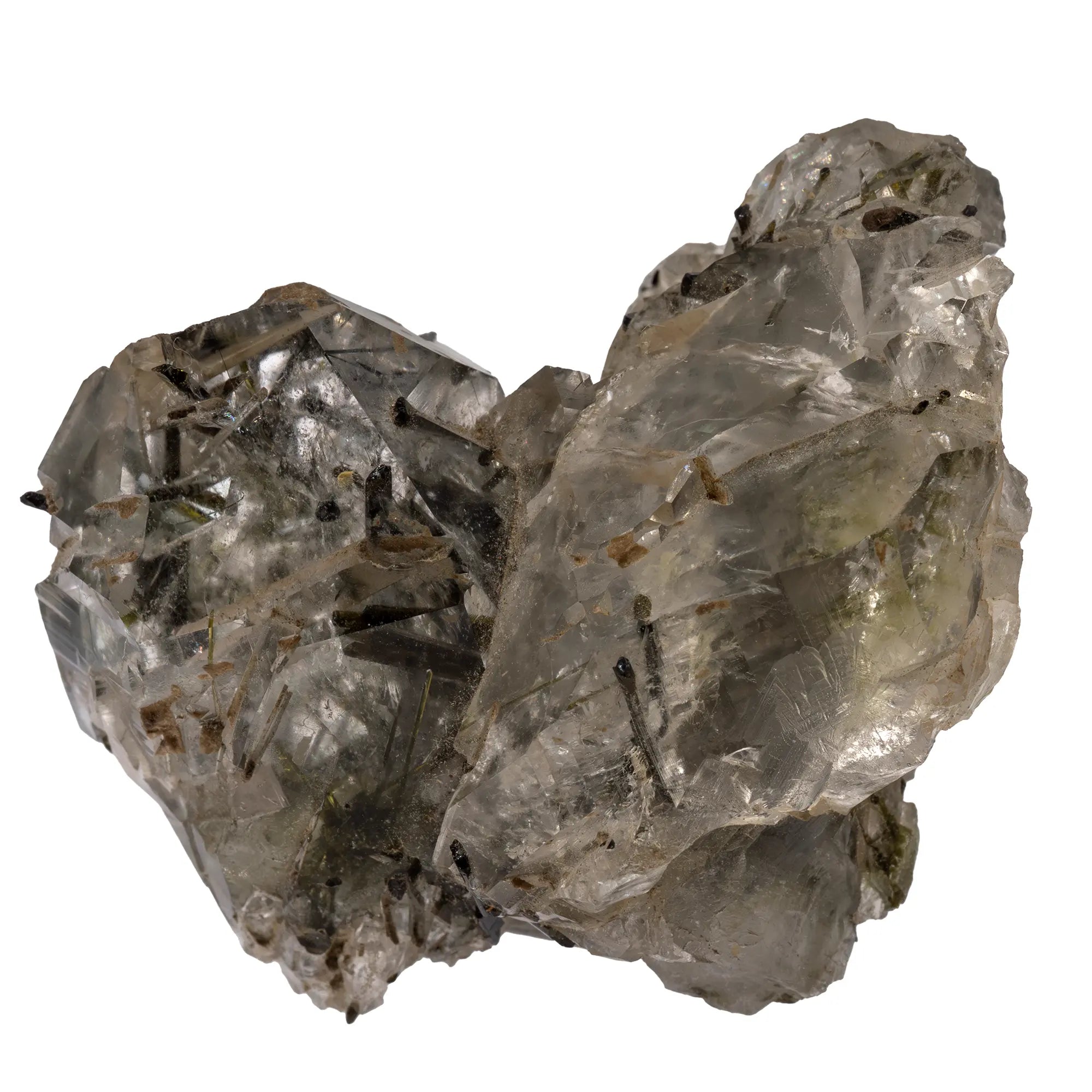 Quartz avec Epidote cristal brut - Capelinha, Brésil - quartz-epidote-verte-capelinha-bresil-epi1 - CRISTAL SOURCES