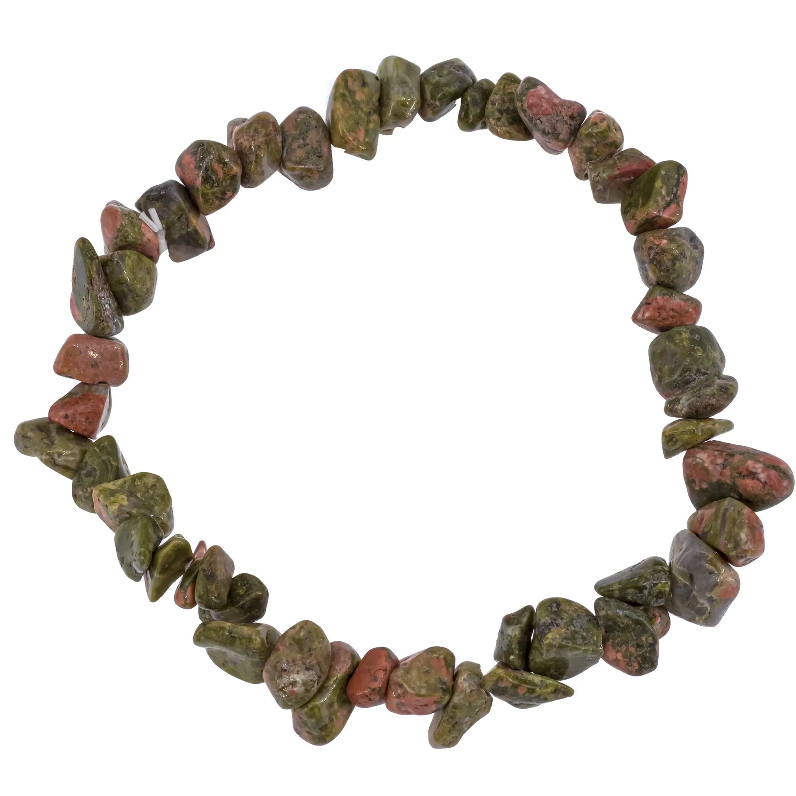 Bracelet Épidote-unakite perle baroque - CRISTAL SOURCES