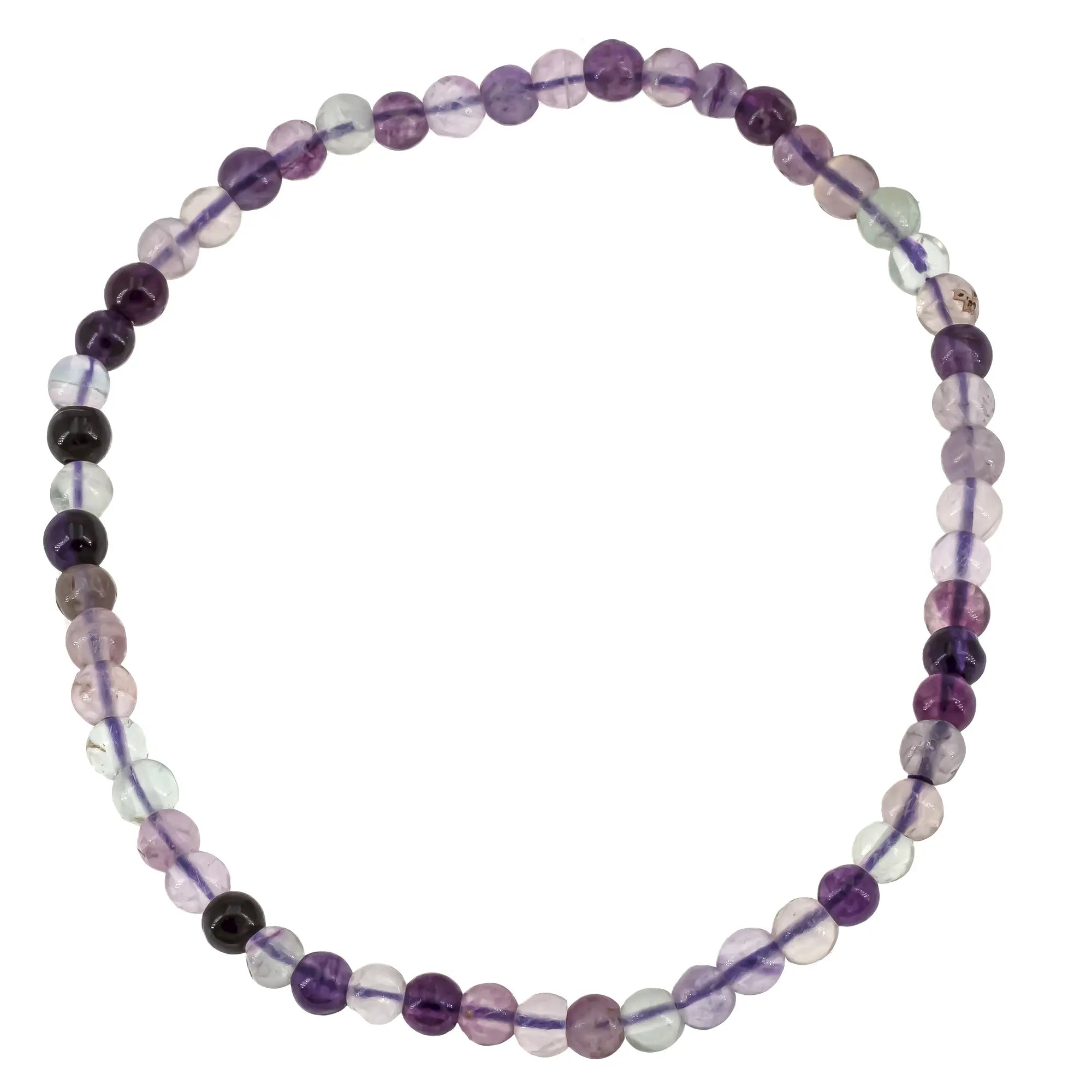 Bracelet Fluorite violette perle ronde 4mm - bracelet-fluorite-violette-perle-ronde-4mm-flbra5 - CRISTAL SOURCES