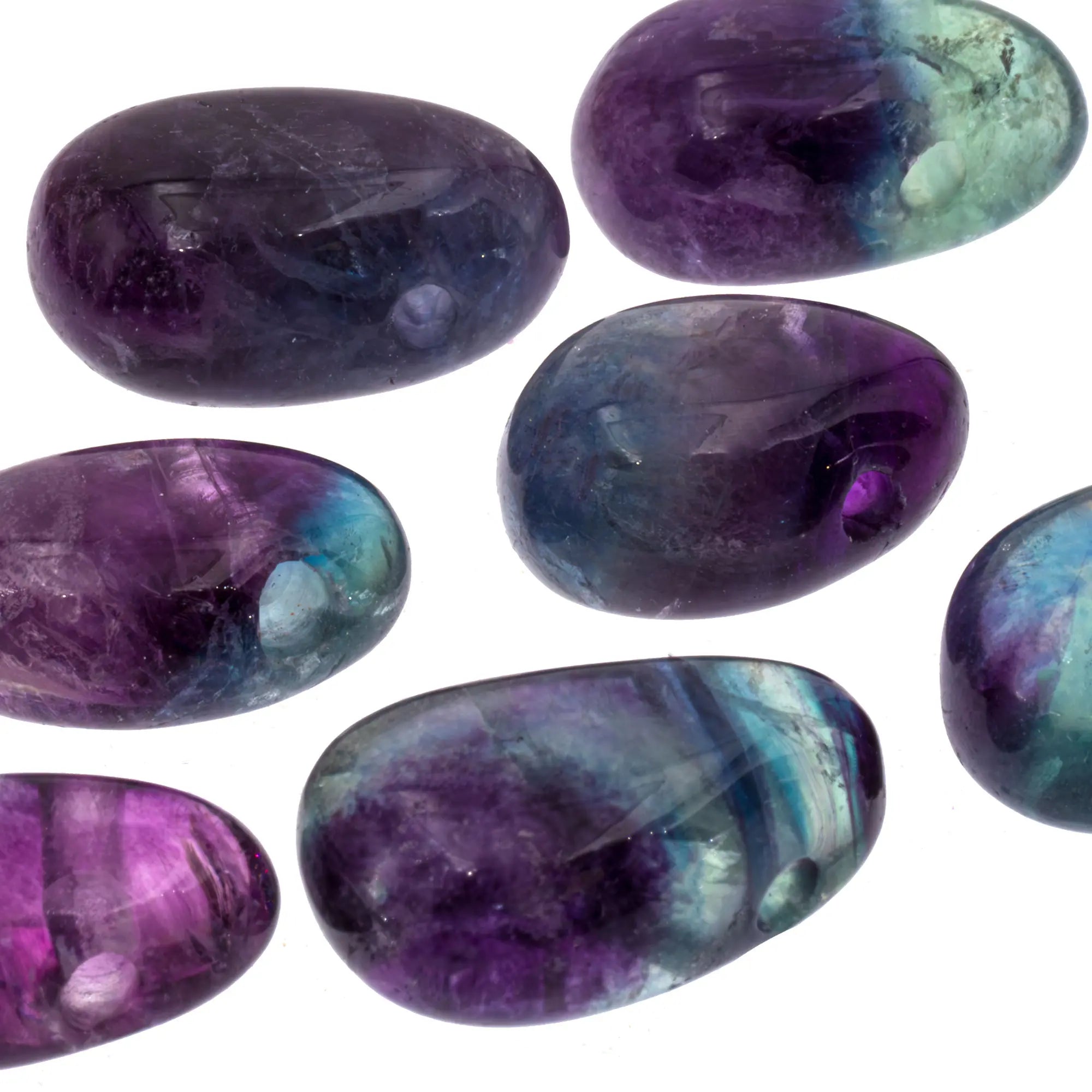 Pendentif Fluorite multicolore - pierre percée - CRISTAL SOURCES