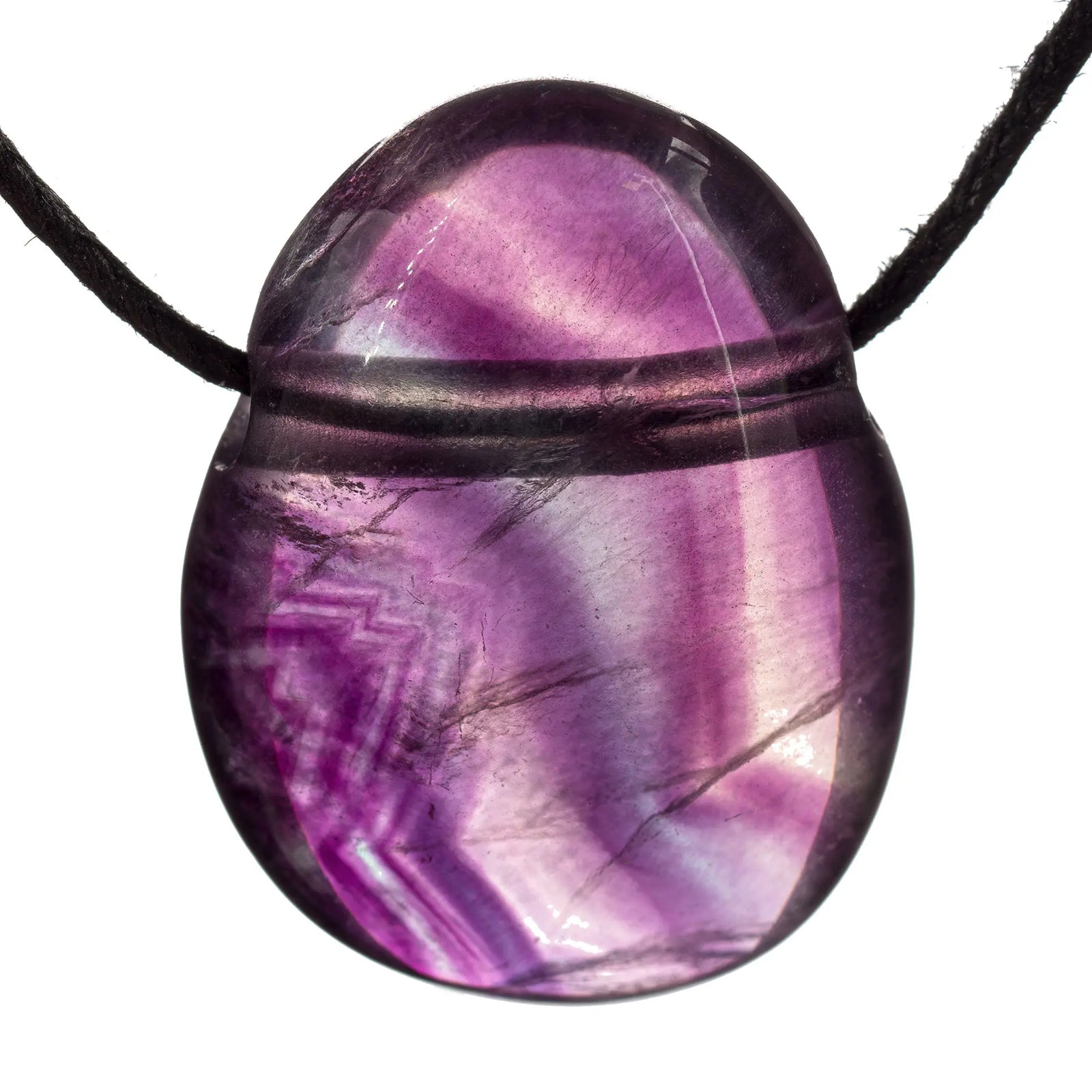 Pendentif Fluorite violette - pierre percée - CRISTAL SOURCES