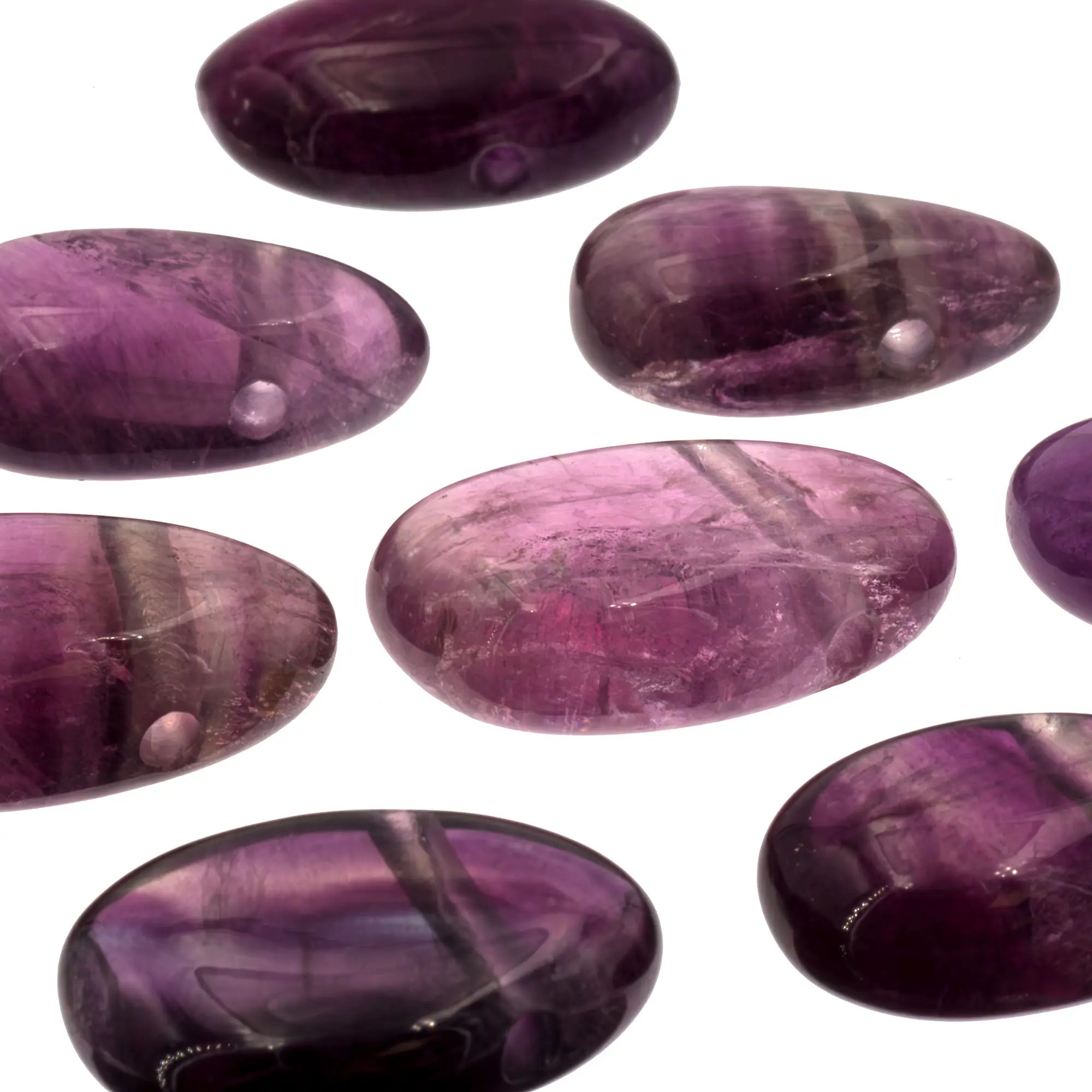 Pendentif Fluorite violette - pierre percée - CRISTAL SOURCES