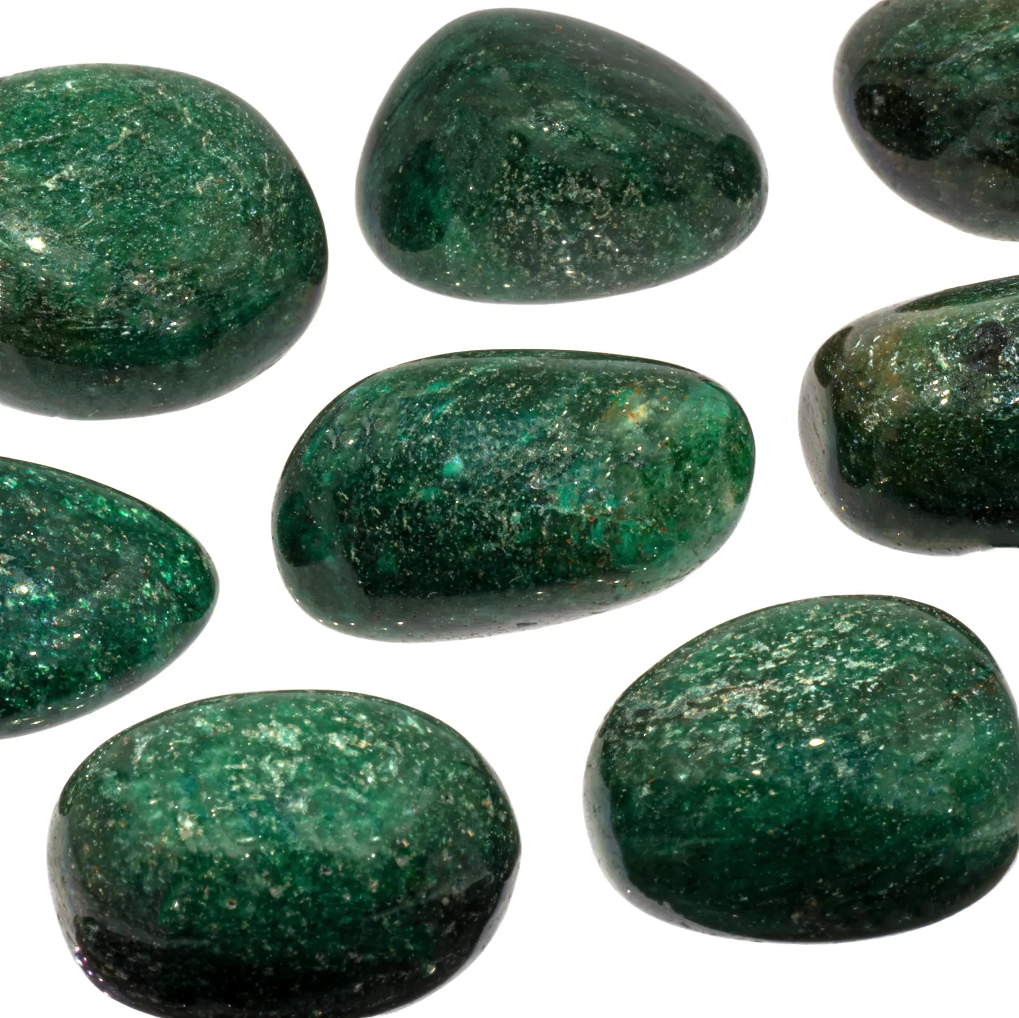 Pierre roulée - Fuchsite - Brésil - 2.5 à 3 cm - fuchsite-roulee-fucpr0 - CRISTAL SOURCES