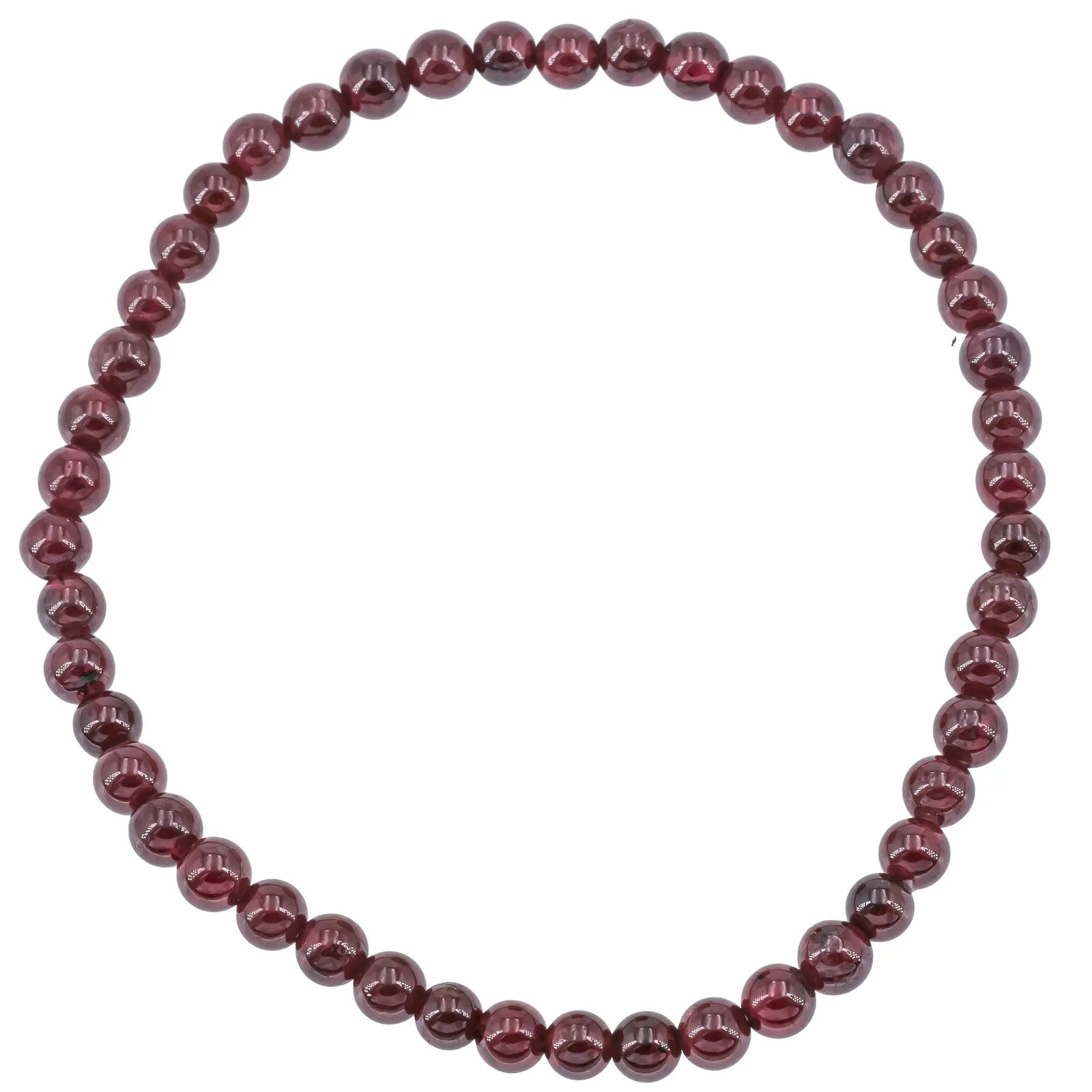Bracelet Grenat almandin perle ronde 4mm - bracelet-grenat-almandin-perle-ronde-4mm-gabra1 - CRISTAL SOURCES