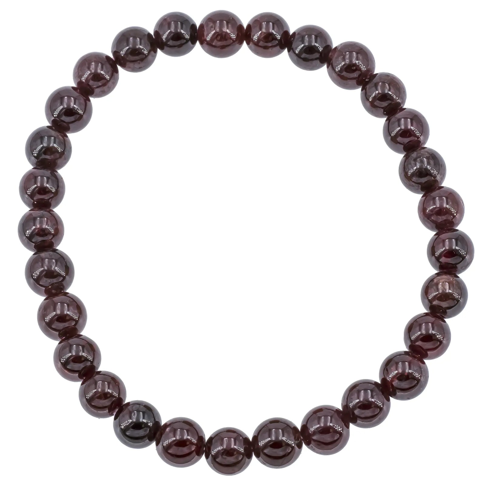 Bracelet Grenat almandin perle ronde 6mm - bracelet-grenat-almandin-perle-ronde-6mm-gabra2 - CRISTAL SOURCES