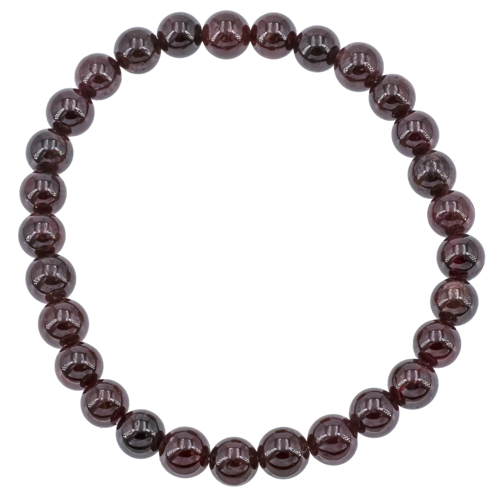 Bracelet Grenat almandin perle ronde 6mm - bracelet-grenat-almandin-perle-ronde-6mm-gabra2 - CRISTAL SOURCES