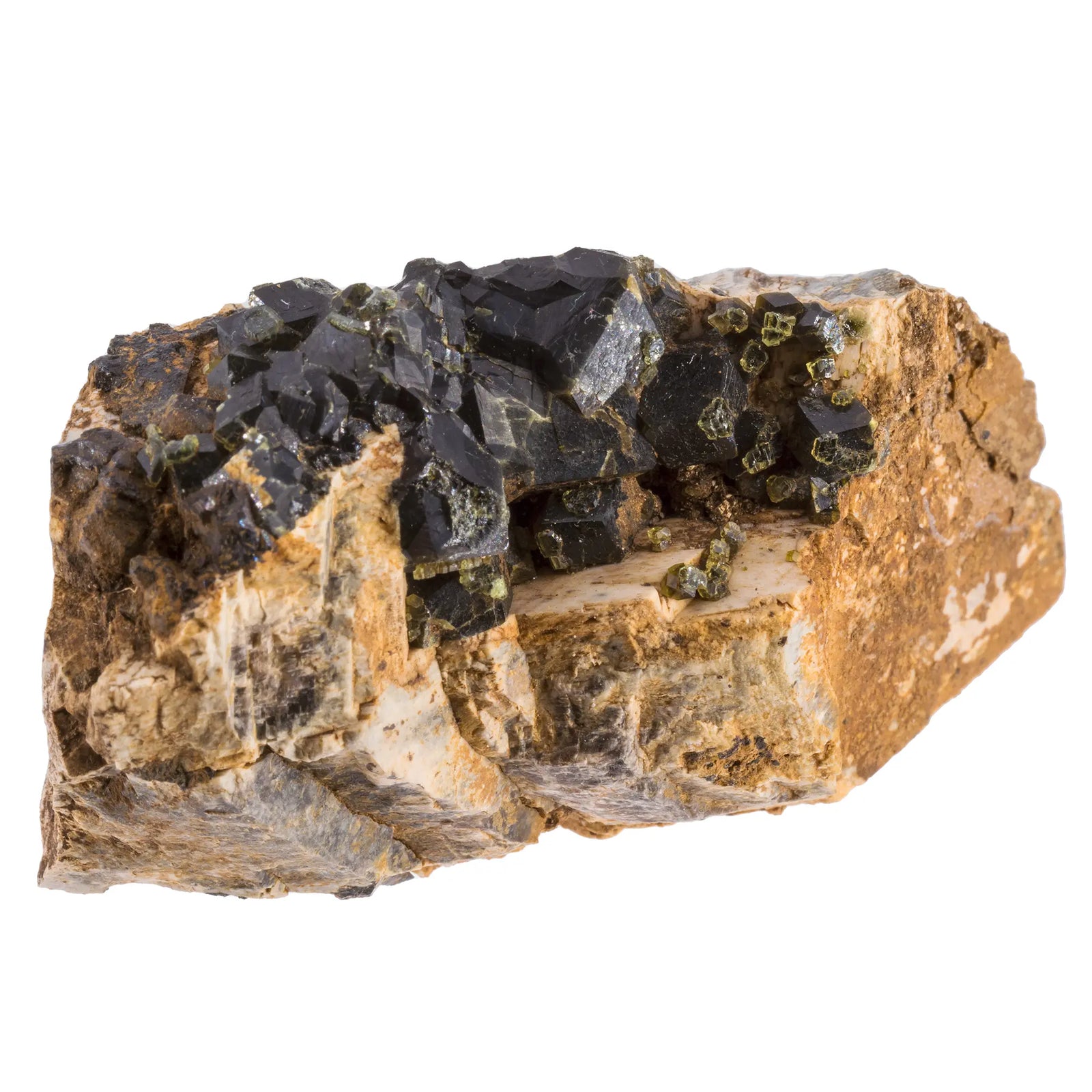 Grenat andradite - mélanite - orthose - CRISTAL SOURCES